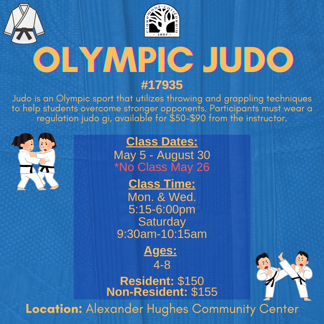 Join Gary Goltz's Olympic Judo classes... - City Of Claremont | Facebook