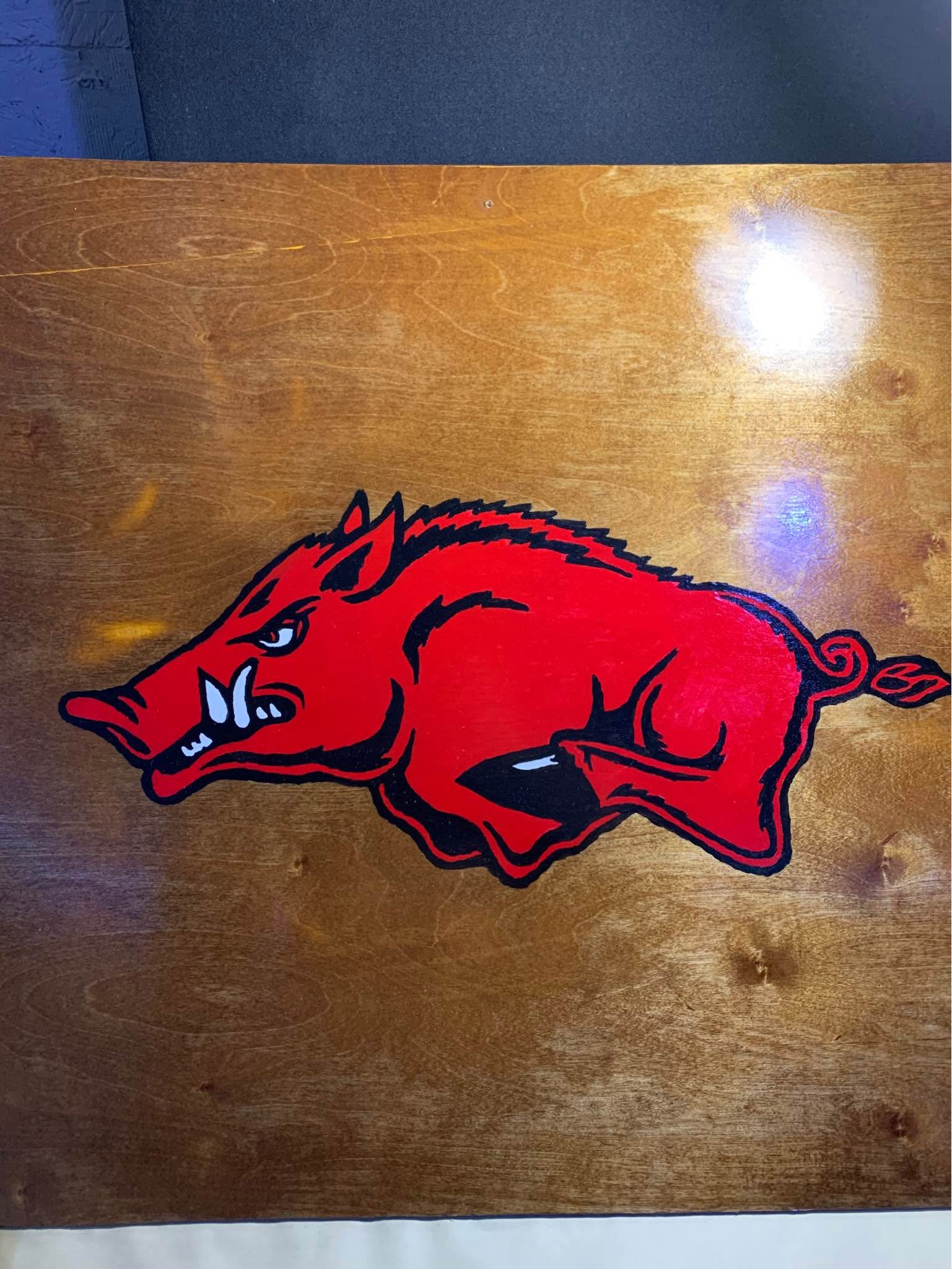Arkansas Razorbacks Wooden Sign - Plaques & Signs - Holly Grove ...