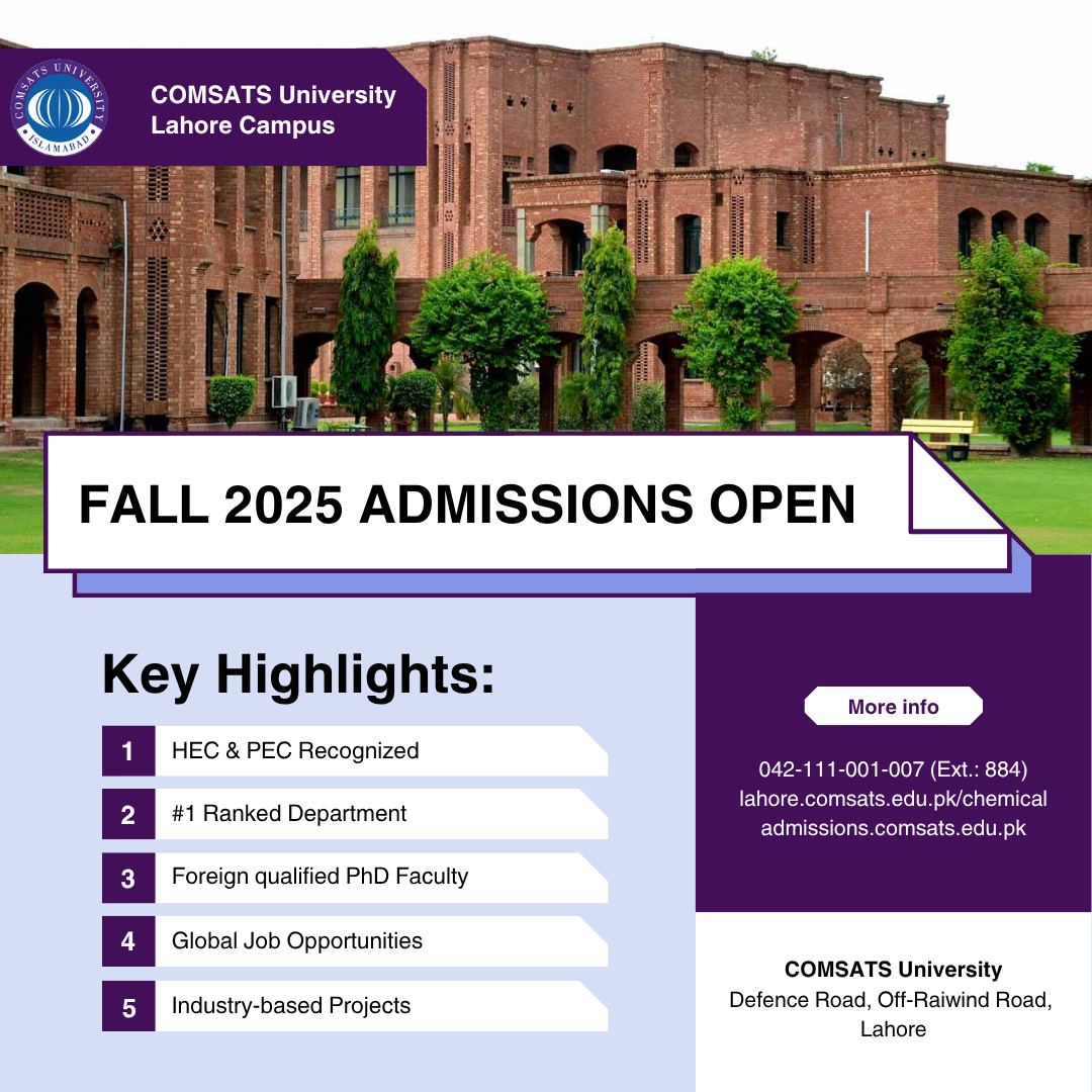 COMSATS - Chemical Engineering Department | Lahore