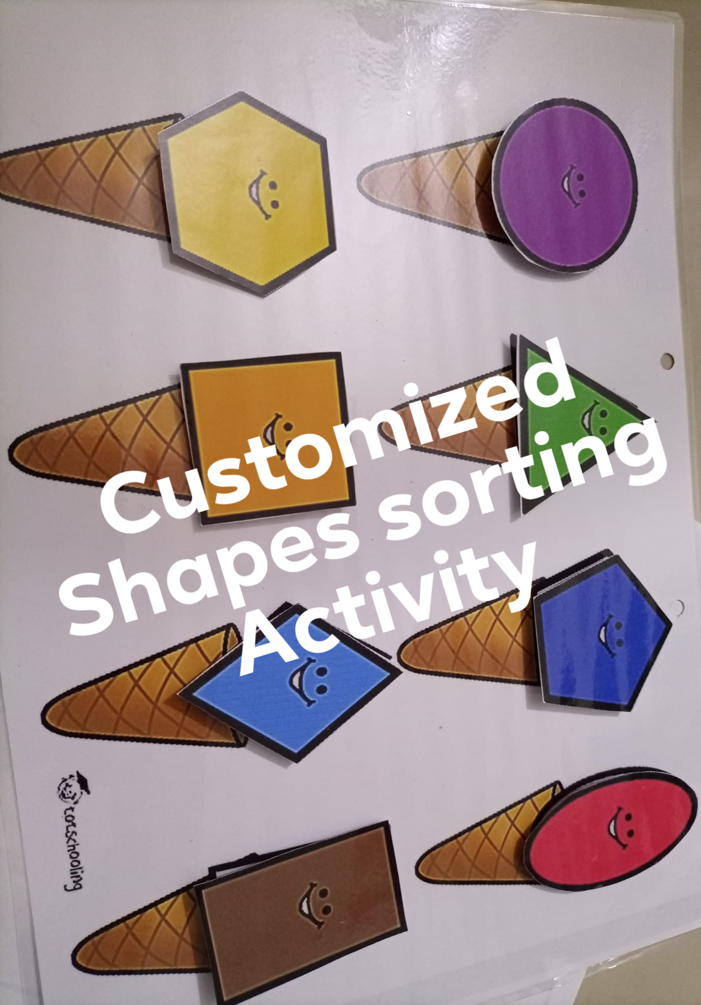 Customized shape sorting Activity for... - Homeschooling Mama