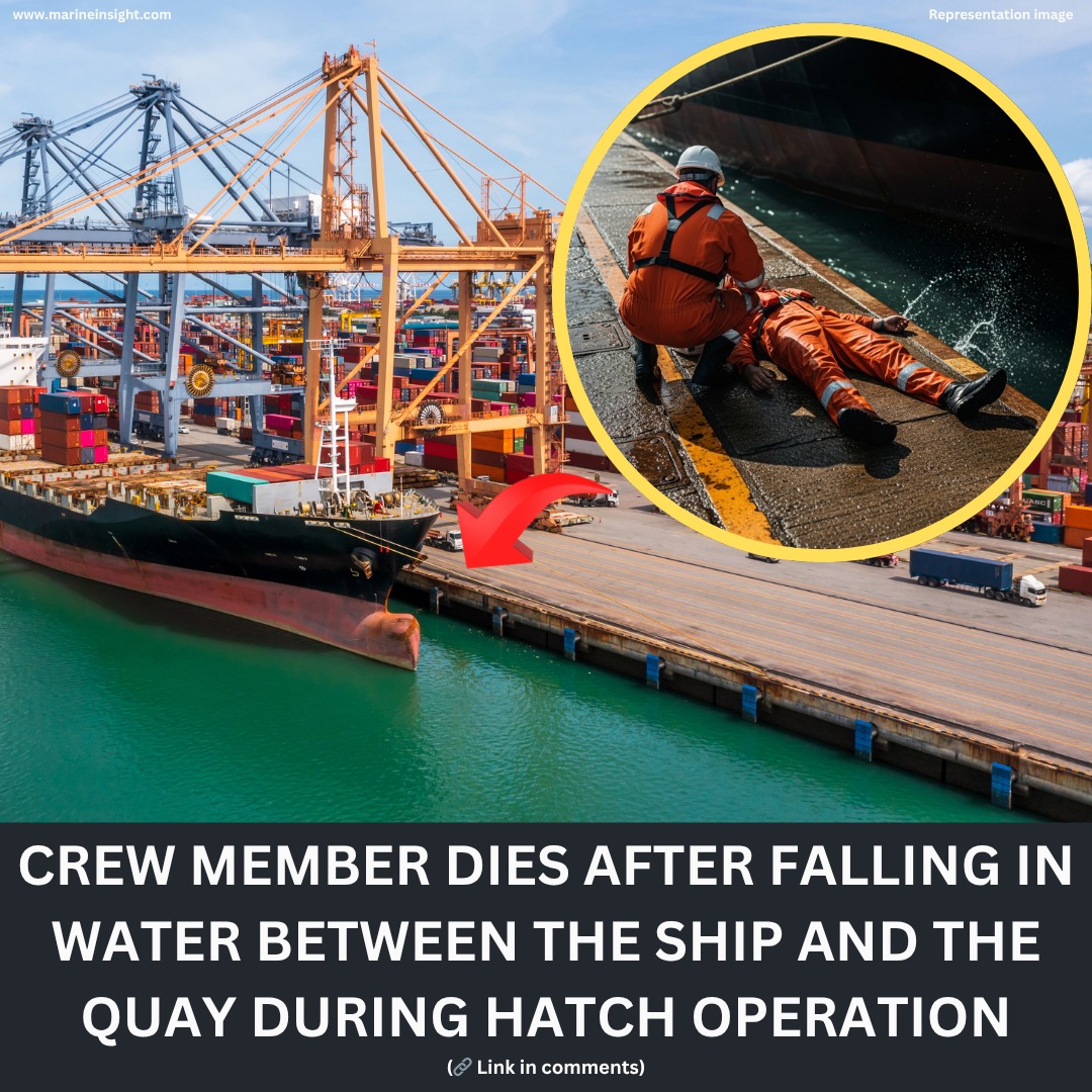 Marine Insight - ⚠️ Crew Member Dies After Slip Between... | Facebook