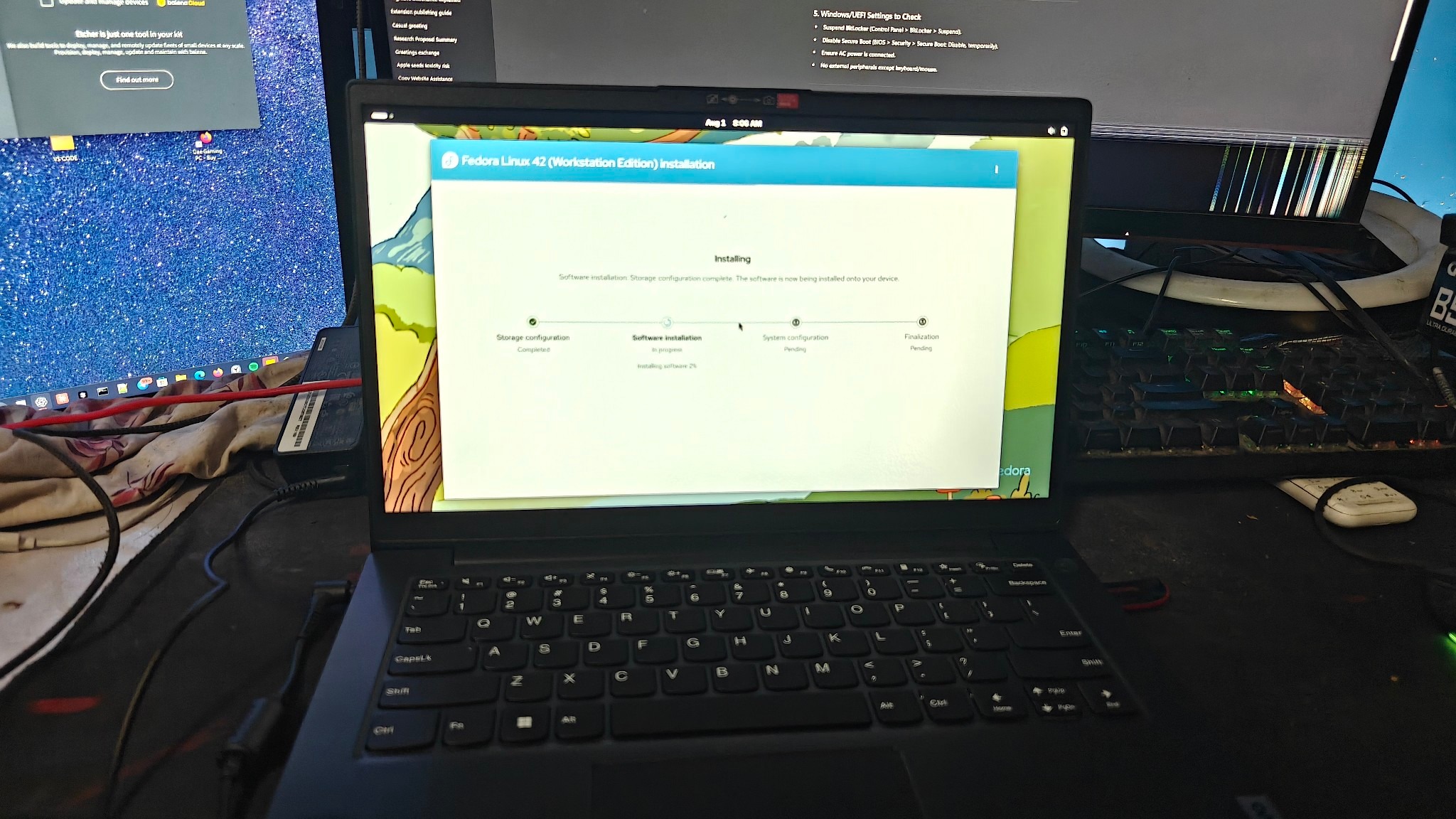 What Linux distro is best for a Lenovo X1 Carbon Gen 10 laptop?