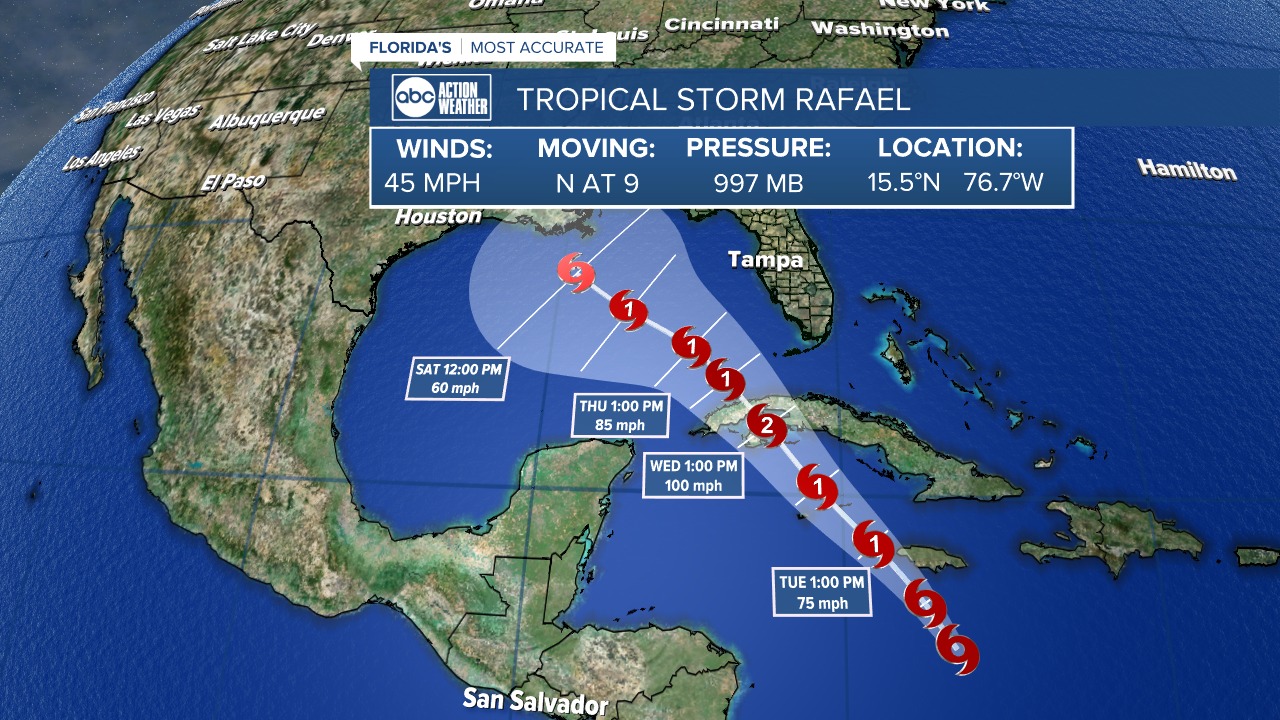 Denis - NEW | TD 18 is now tropical storm Rafael. there is no change in ...