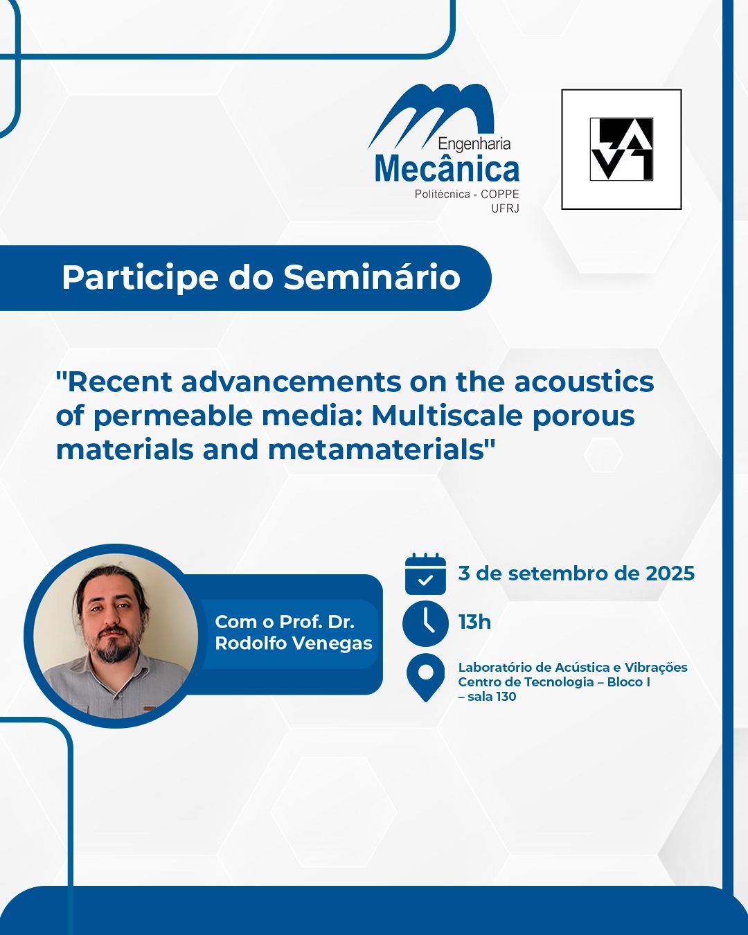 Engenharia - 🔊 Seminário Internacional em Acústica No dia 03/09, às 13h ...