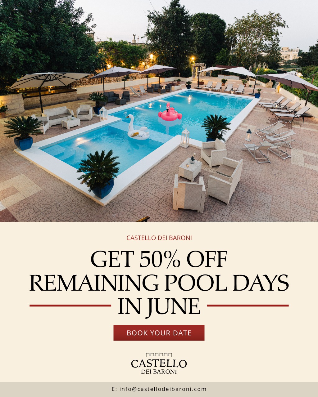 Private Pool Days at Castello Dei Baroni | Facebook
