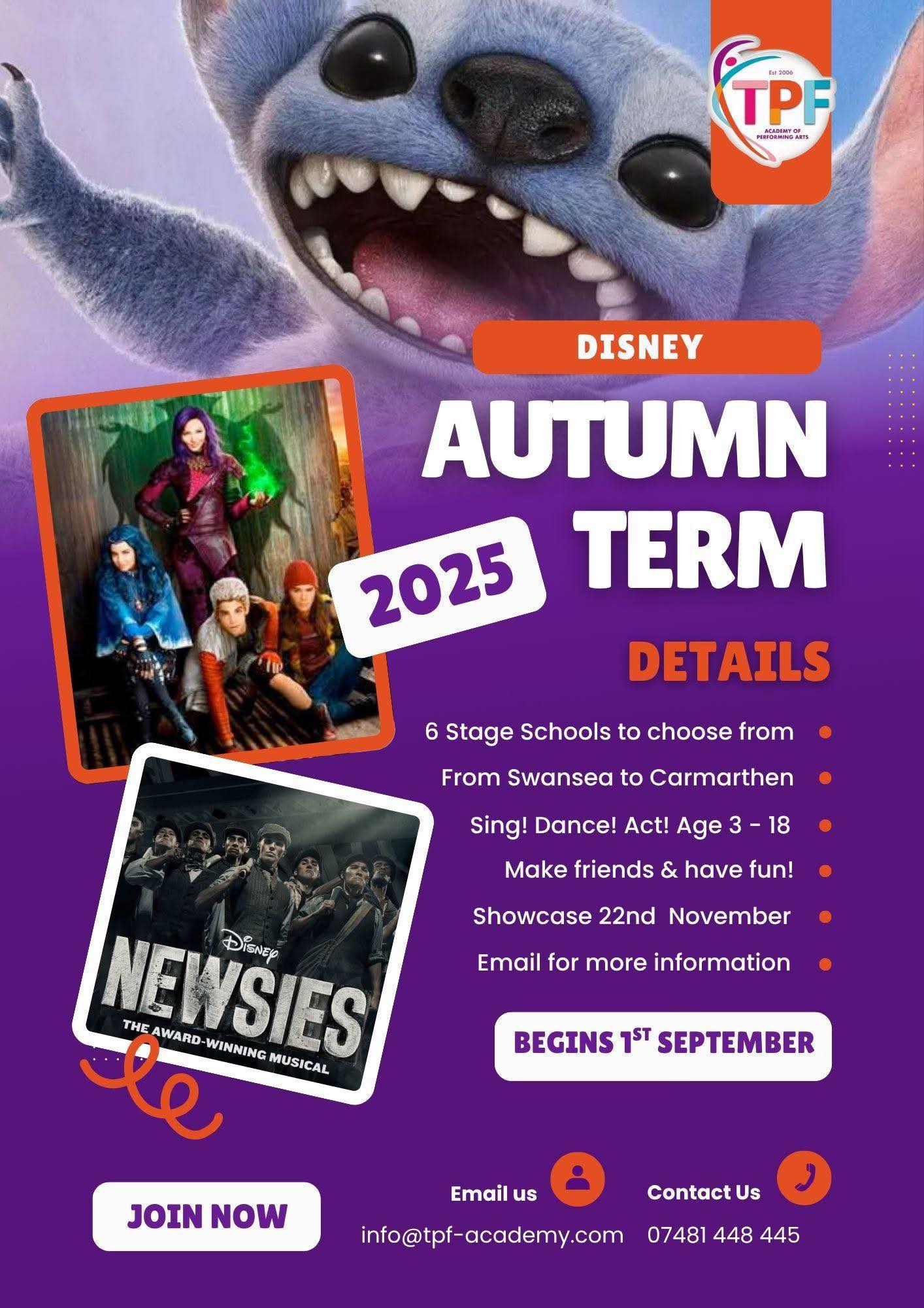 TPF - 🎭 Now enrolling for a DISNEY themed Autumn Term. Starting the ...