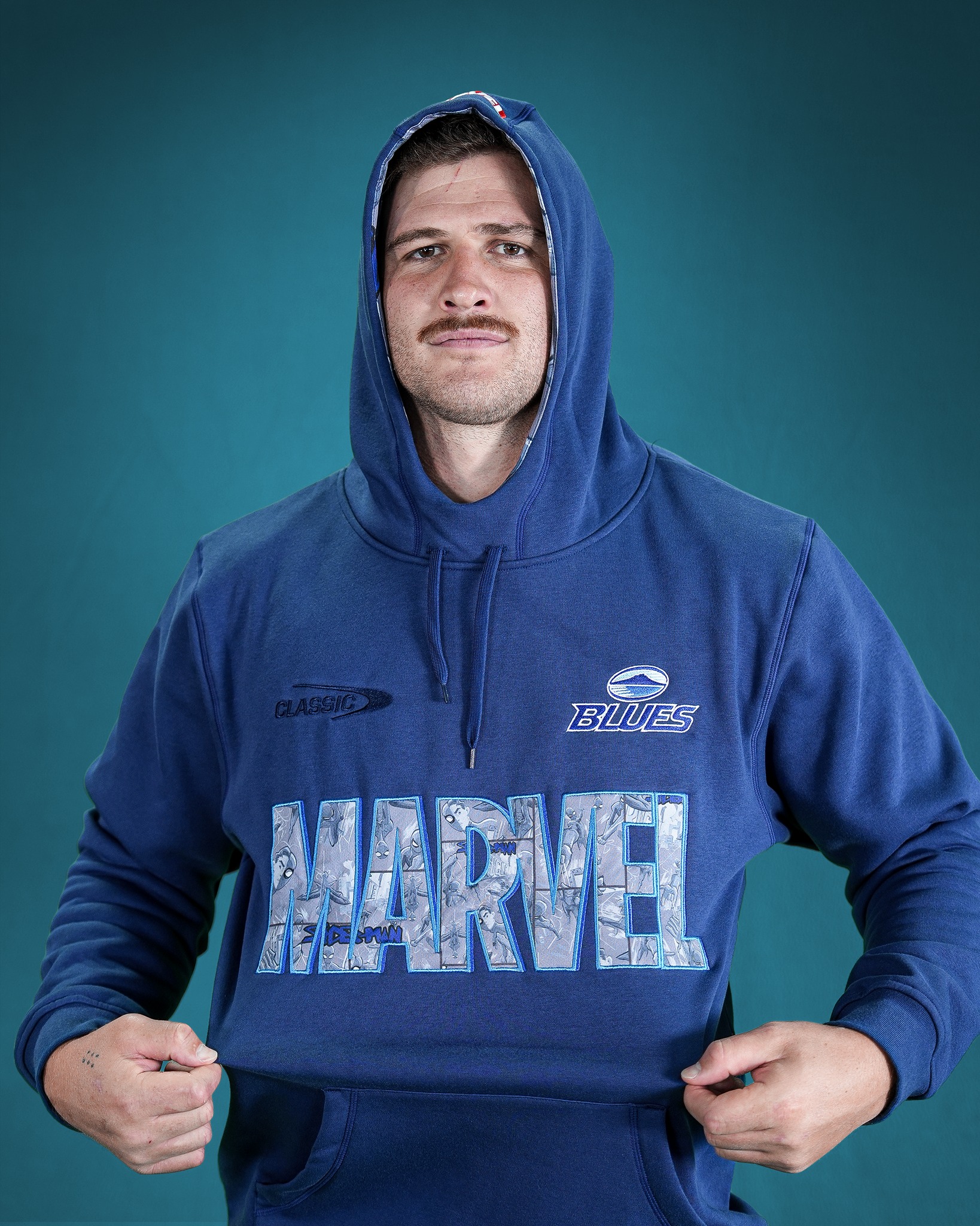 Shop the full Spider-Man Blues range at https://shop 