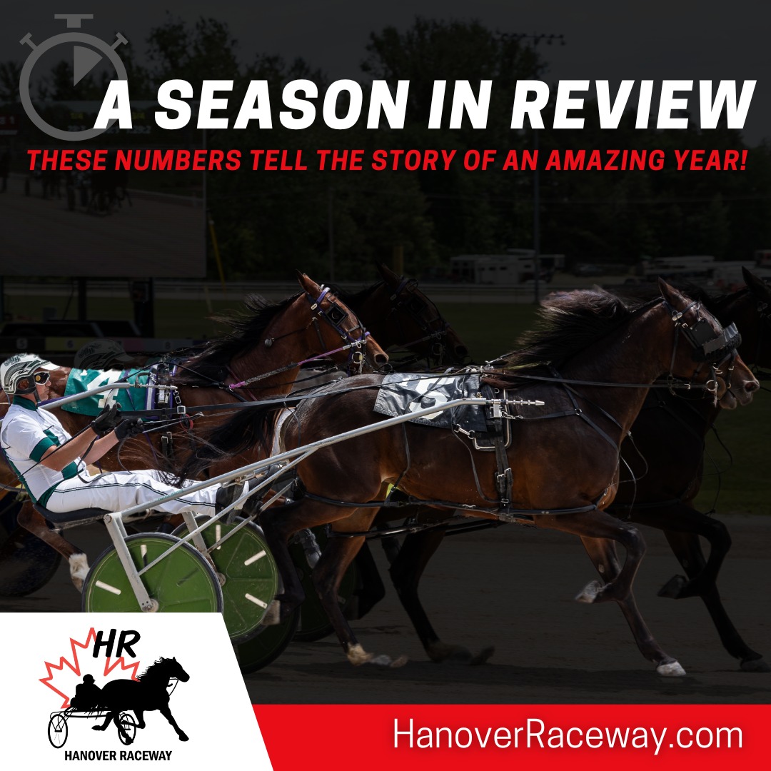 Hanover Raceway - By the numbers! 📊 Check out some fun...
