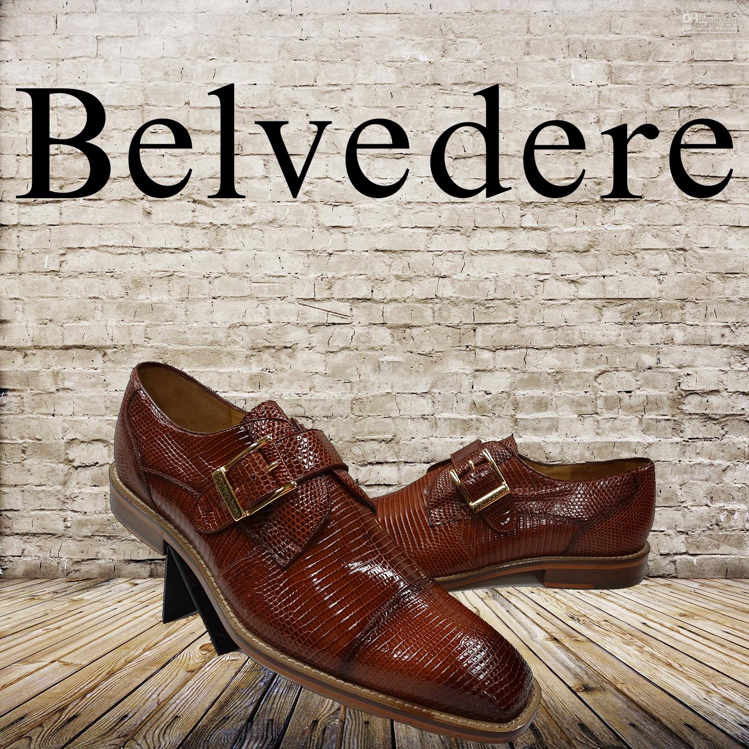 Belvedere Karmelo Genuine Lizard Skin Shoes – Cap Toe Dress Shoes With Tassel Laces