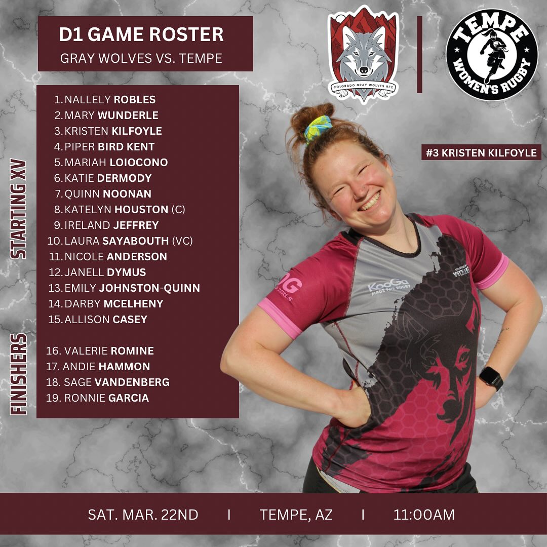 Check out this weekend’s... - Colorado Gray Wolves Rugby Club | Facebook