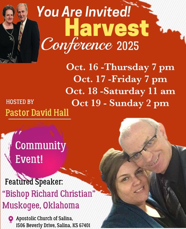 🌾 HARVEST CONFERENCE 2025 🌾... - Apostolic Church of Salina | Facebook
