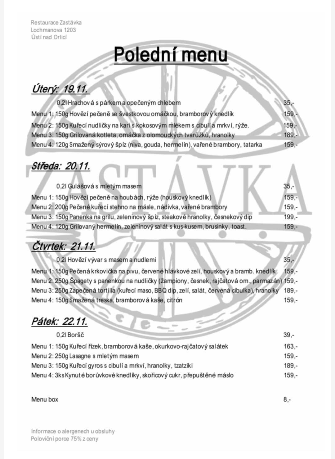 Přejeme dobré úterní ráno a máme pro... - Restaurace Zastávka