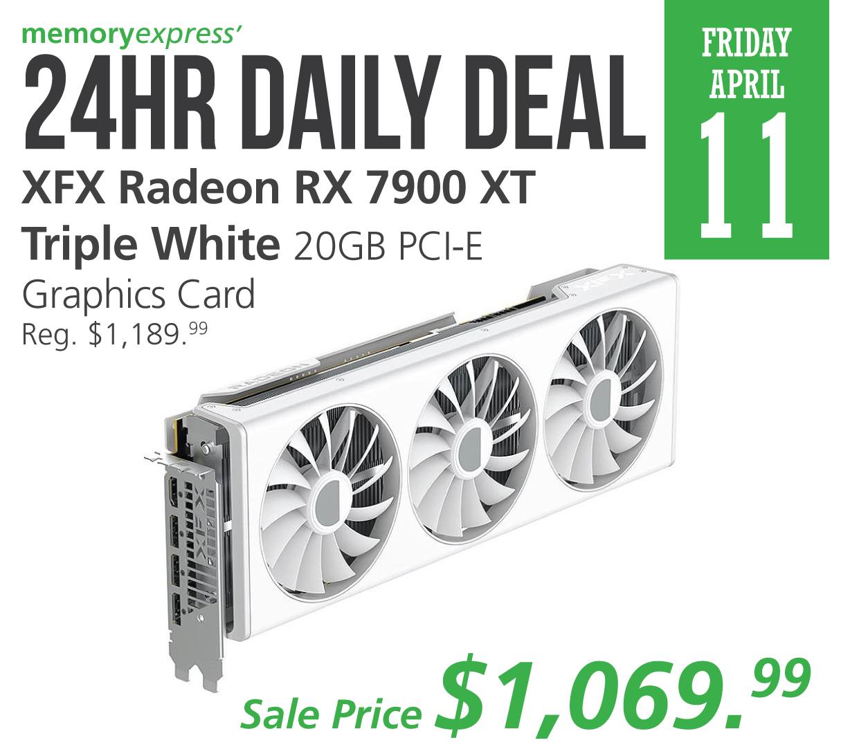 XFX Radeon RX 7900 XT Triple White 20GB graphics card