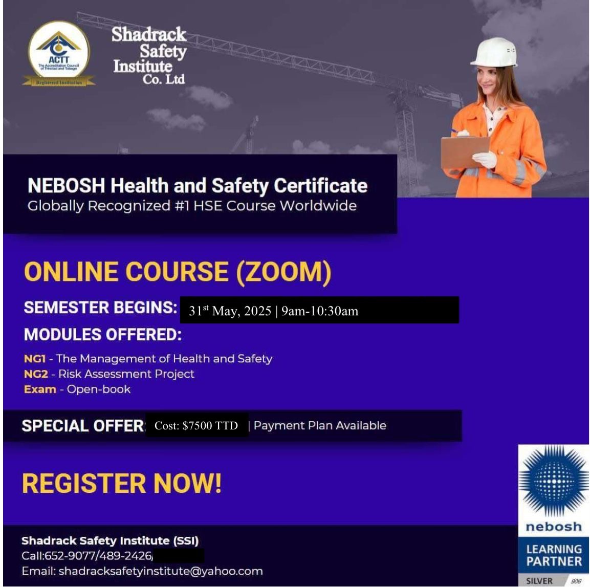 Shadrack Safety Institute Co Ltd | San Fernando
