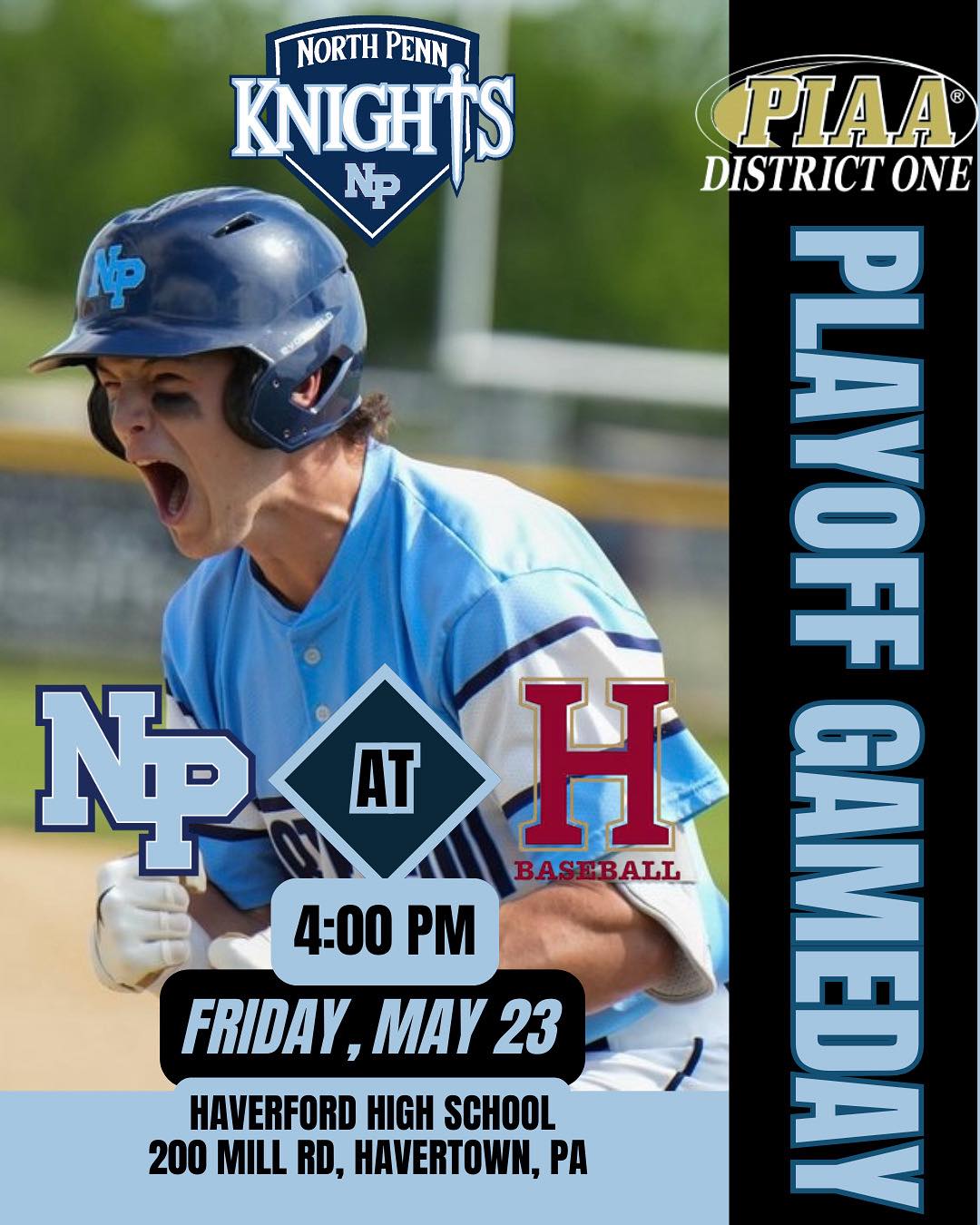 North - DISTRICT QUARTERFINAL GAMEDAY The Knights head to Haverford to ...
