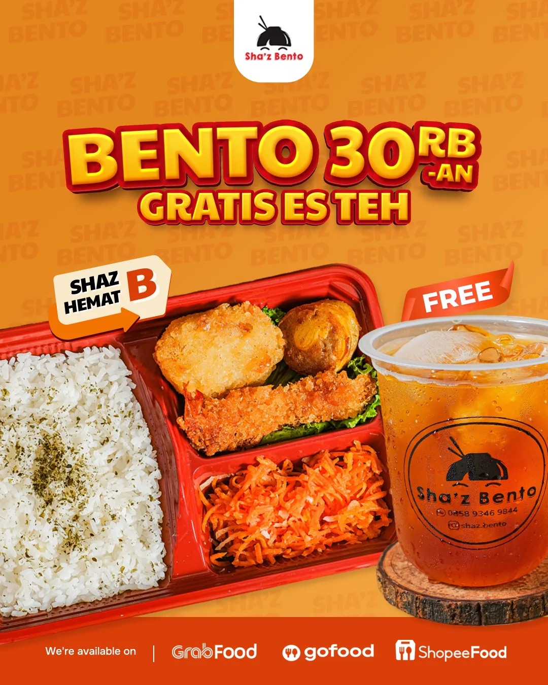 Shaz - SHAZ HEMAT B: Cuma 30 ribuan dapet bento + es teh 🔥 Makan enak ...