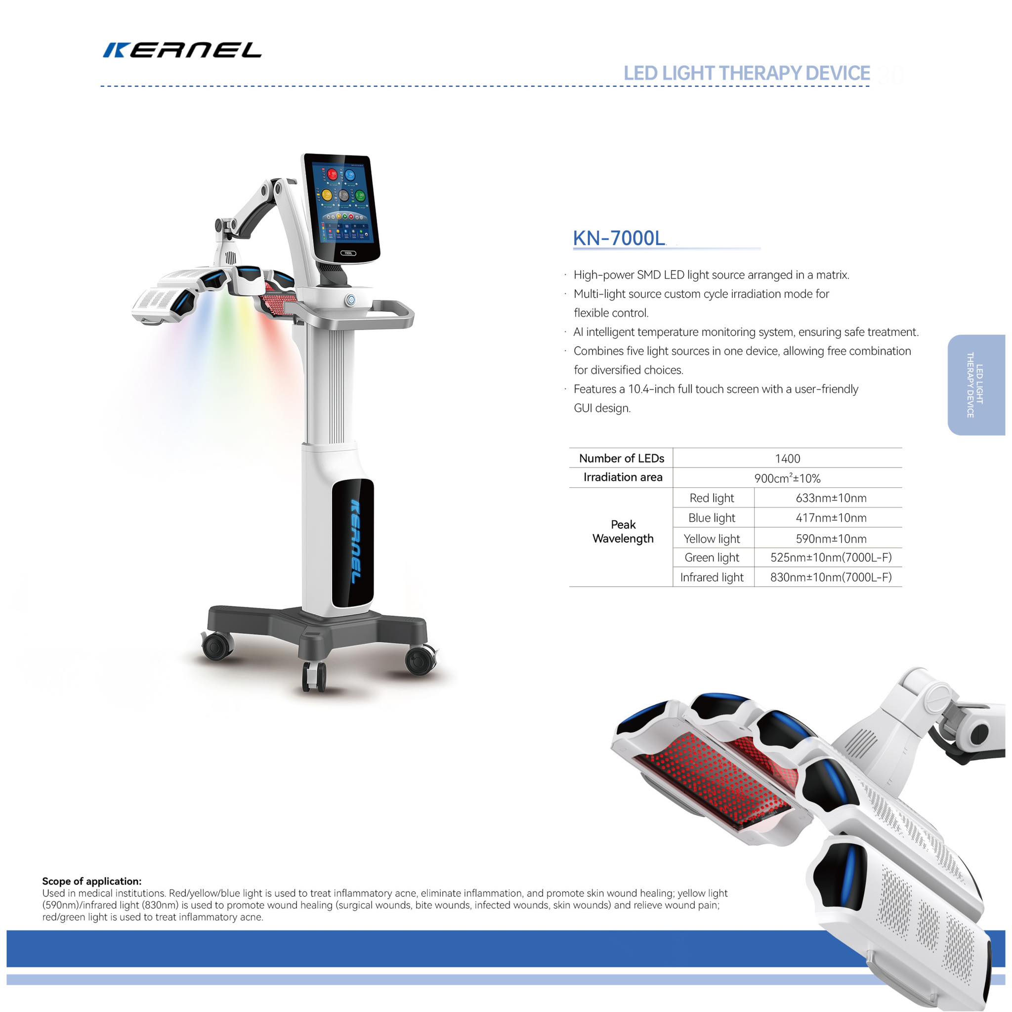Kernel - Four Color PDT Machine LED Photodynamic Therapy KN-7000L CE ...