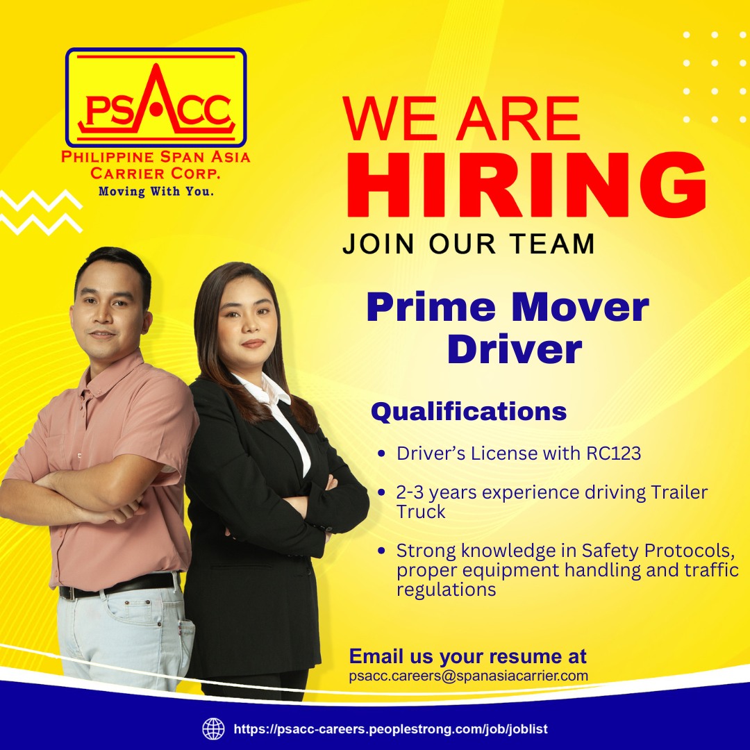 PSACC - Drive Your Future Forward Join Our Team as a Prime Mover Driver ...