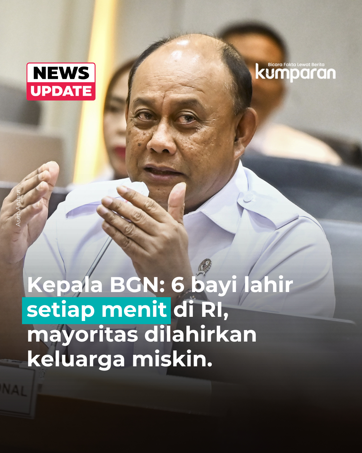 kumparan - Kepala BGN Dadan Hindayana mengatakan Makan Bergizi Gratis ...