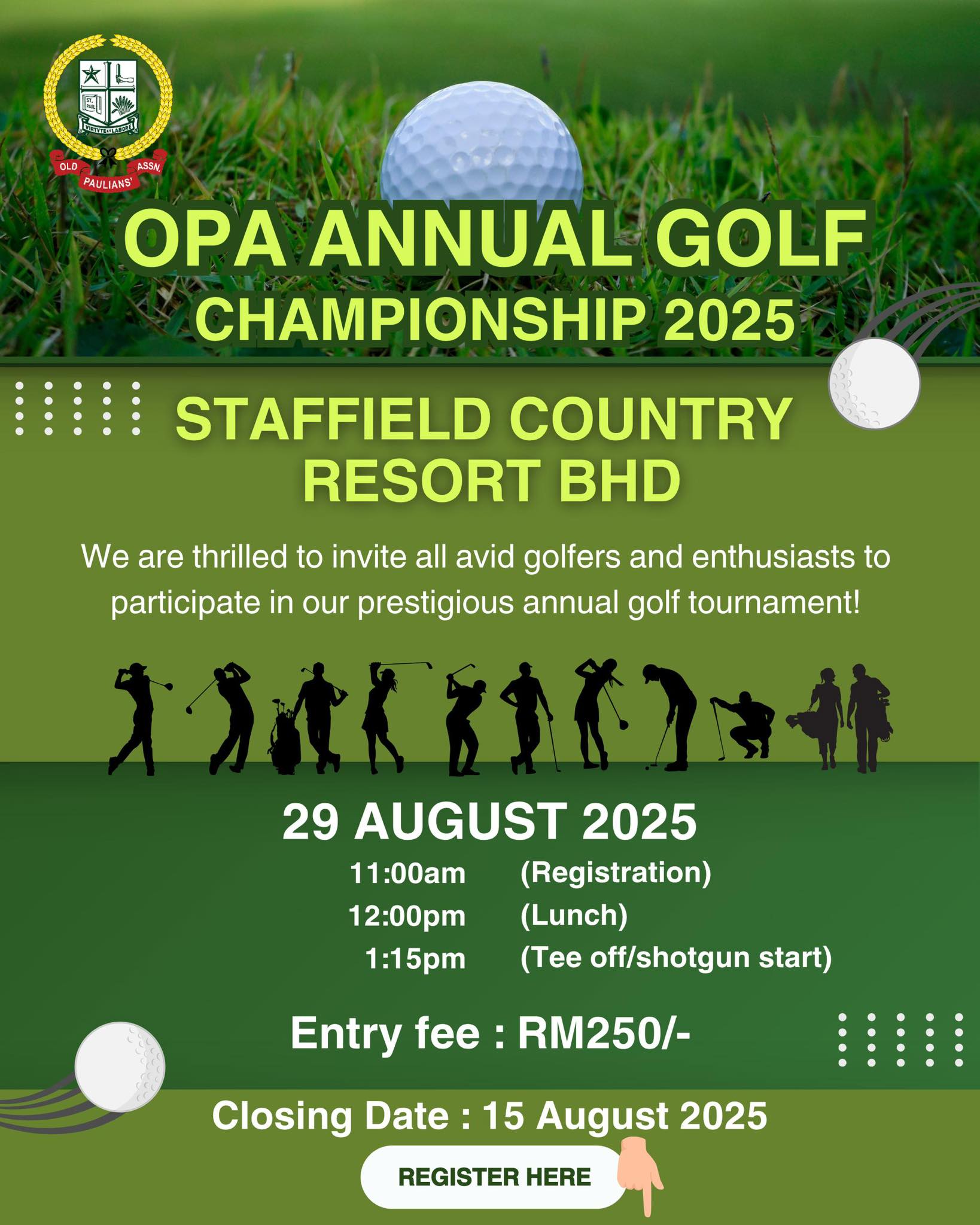 OPA - { OPA Annual Golf Championship 2025 } ♥️♥️ 29th August 2025 Get ...