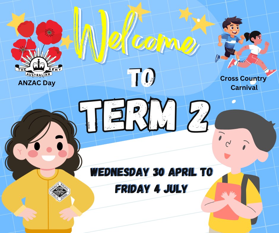 Darcy - Welcome to Term 2! We hope your school holidays were restful ...