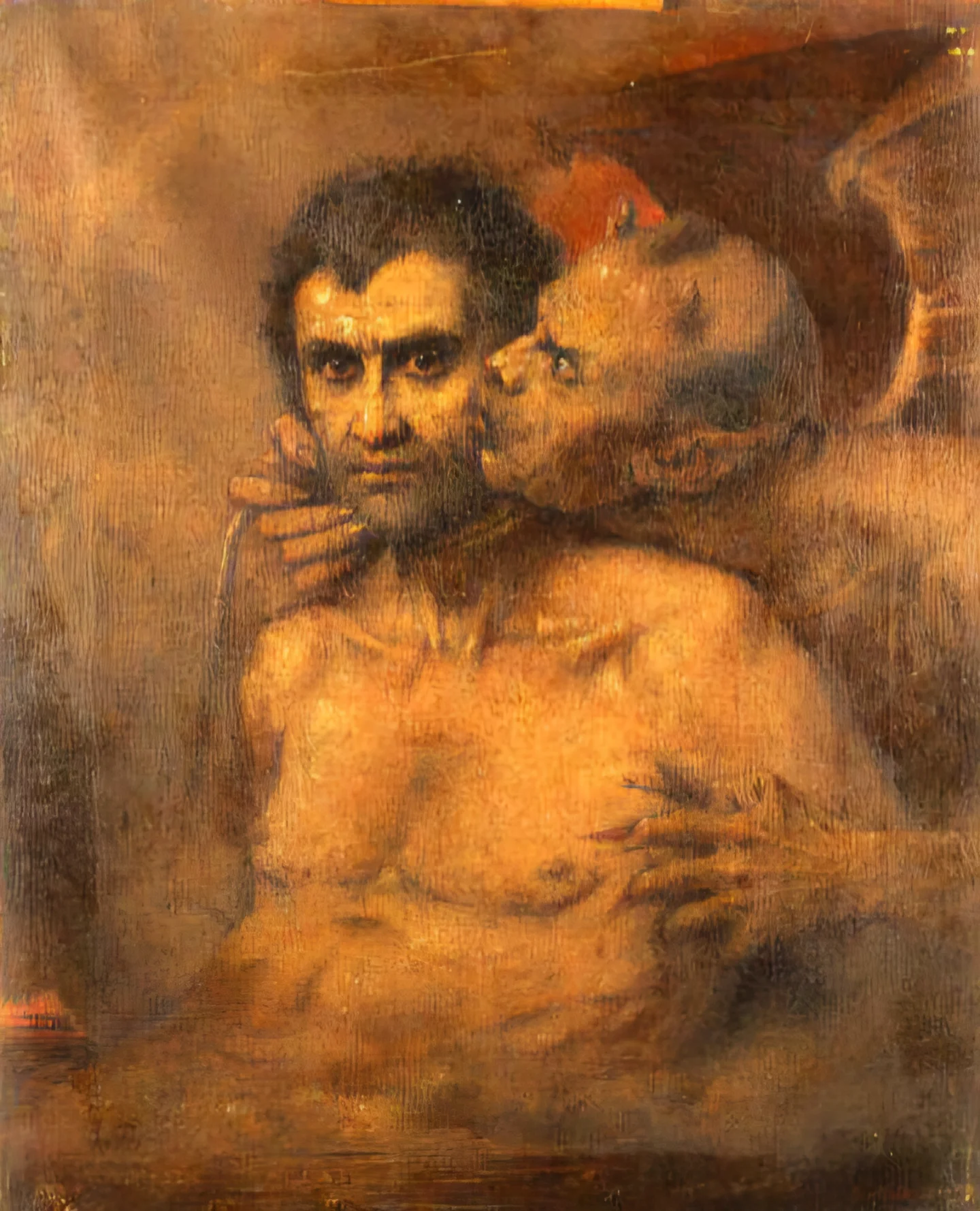 The Returned Kiss (Judas and Satan). Painted by Benoît-Hermogaste 