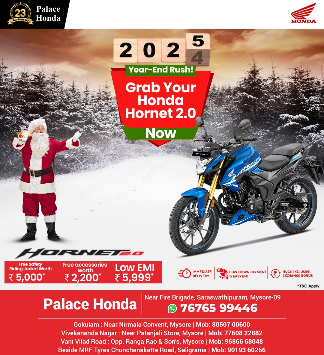 ポスター Year-End Rush Alert! Ride into 2024 with the power-packed Honda