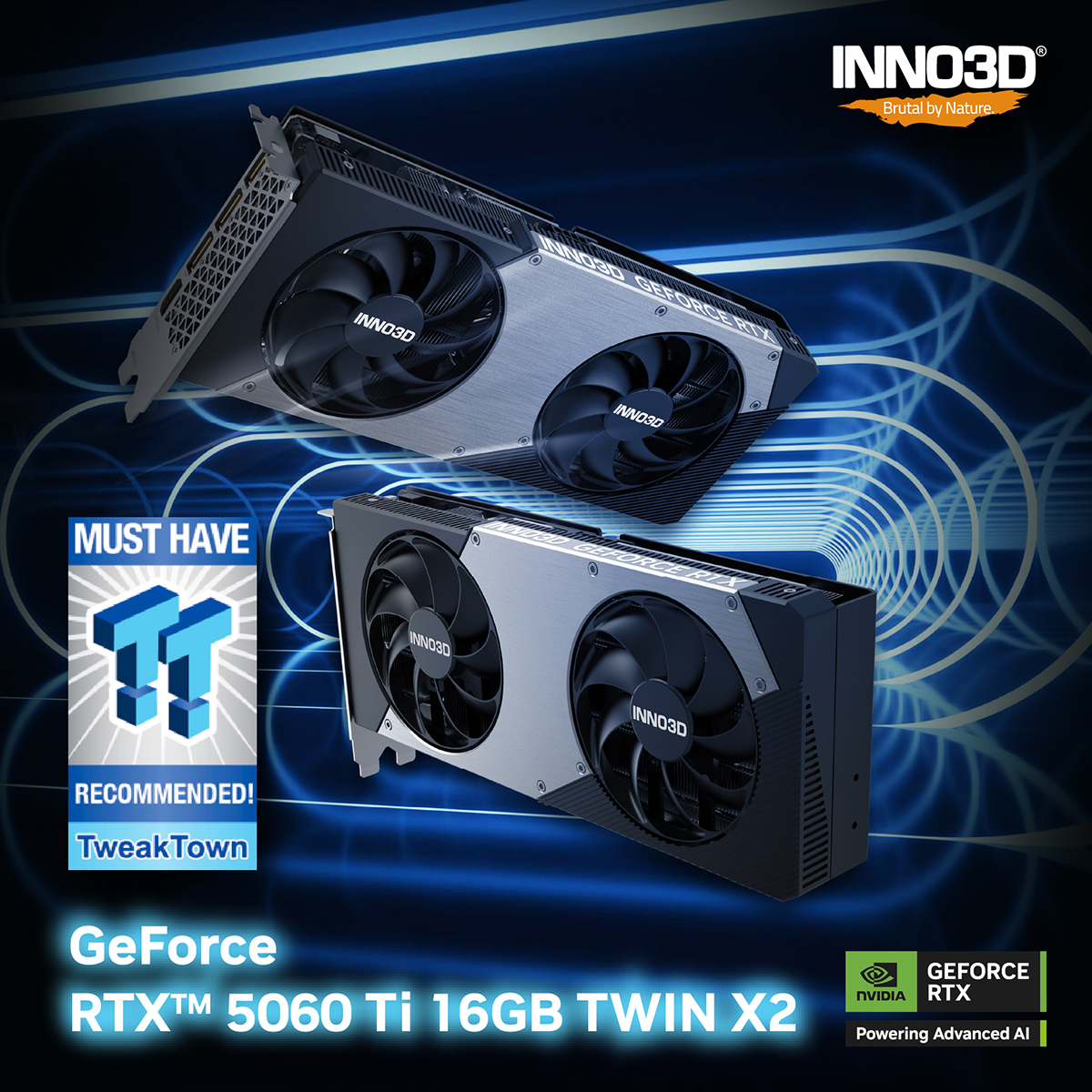 INNO3D - INNO3D GeForce RTX 5060 Ti 16GB Twin X2 gets “Recommended 