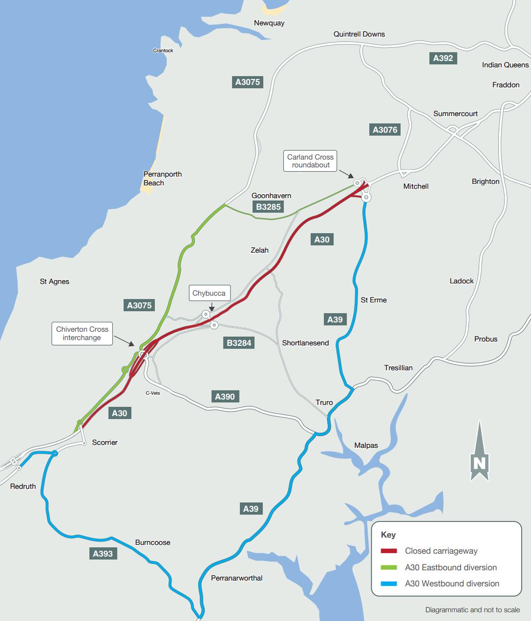 Cornwall - 🚧 National Highways will be closing parts of the A30 ...