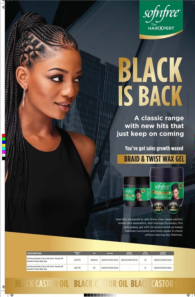 Sof n Free Black castor range available in all Stores