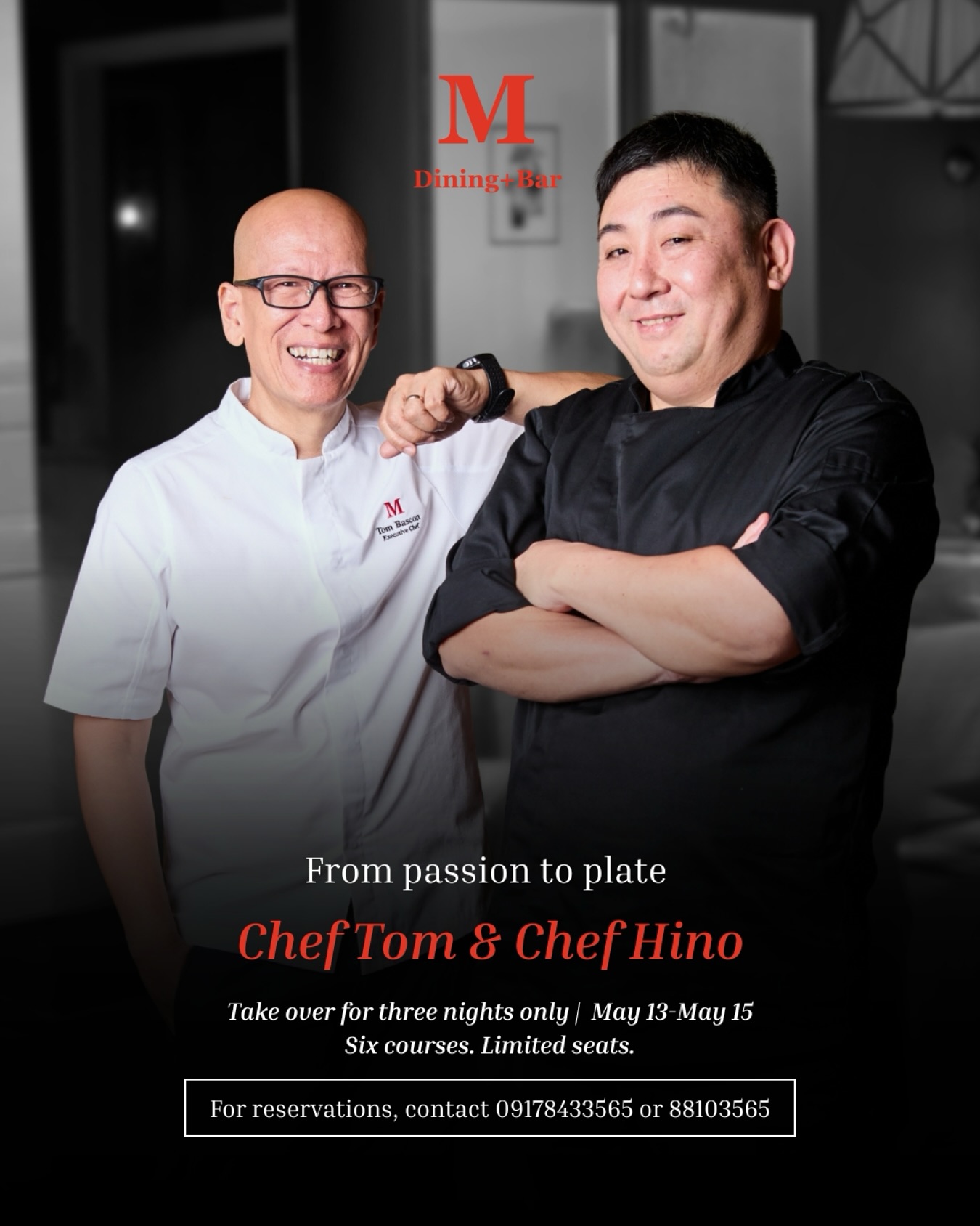 Two worlds, one extraordinary table. For three nights only, Chefs 