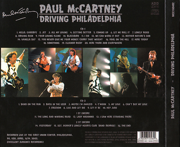 April 16th 2002 - Driving USA Tour (Philadelphia) Paul McCartney