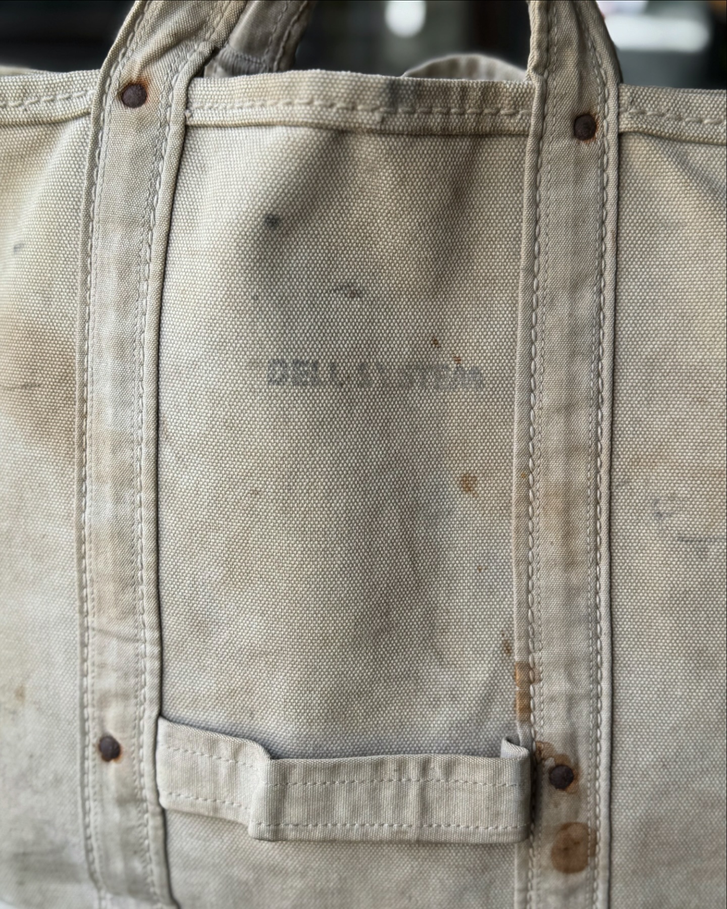 50s Bell System Canvas Tote Bag #vintagetotebag #vintagecoalbag