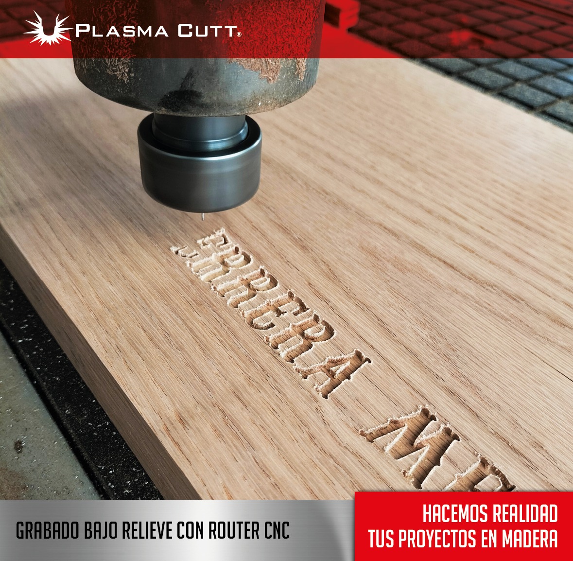 Plasma - 🪵 ¡Grabado en bajo relieve sobre madera con router CNC! 🔹 ...