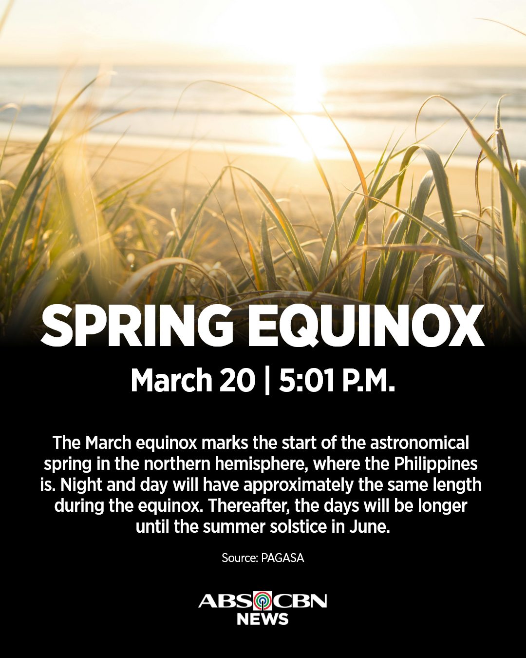 ABS-CBN News - Days will be longer after the March equinox. ☀️ | Facebook