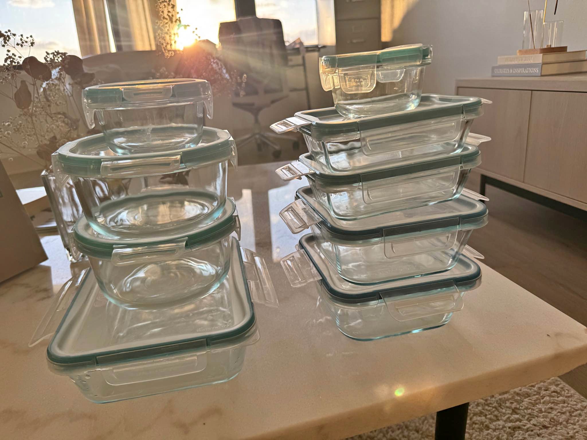 Non-tox Snapware 18-piece Pyrex Glass Food Storage Set - Storage Bins ...
