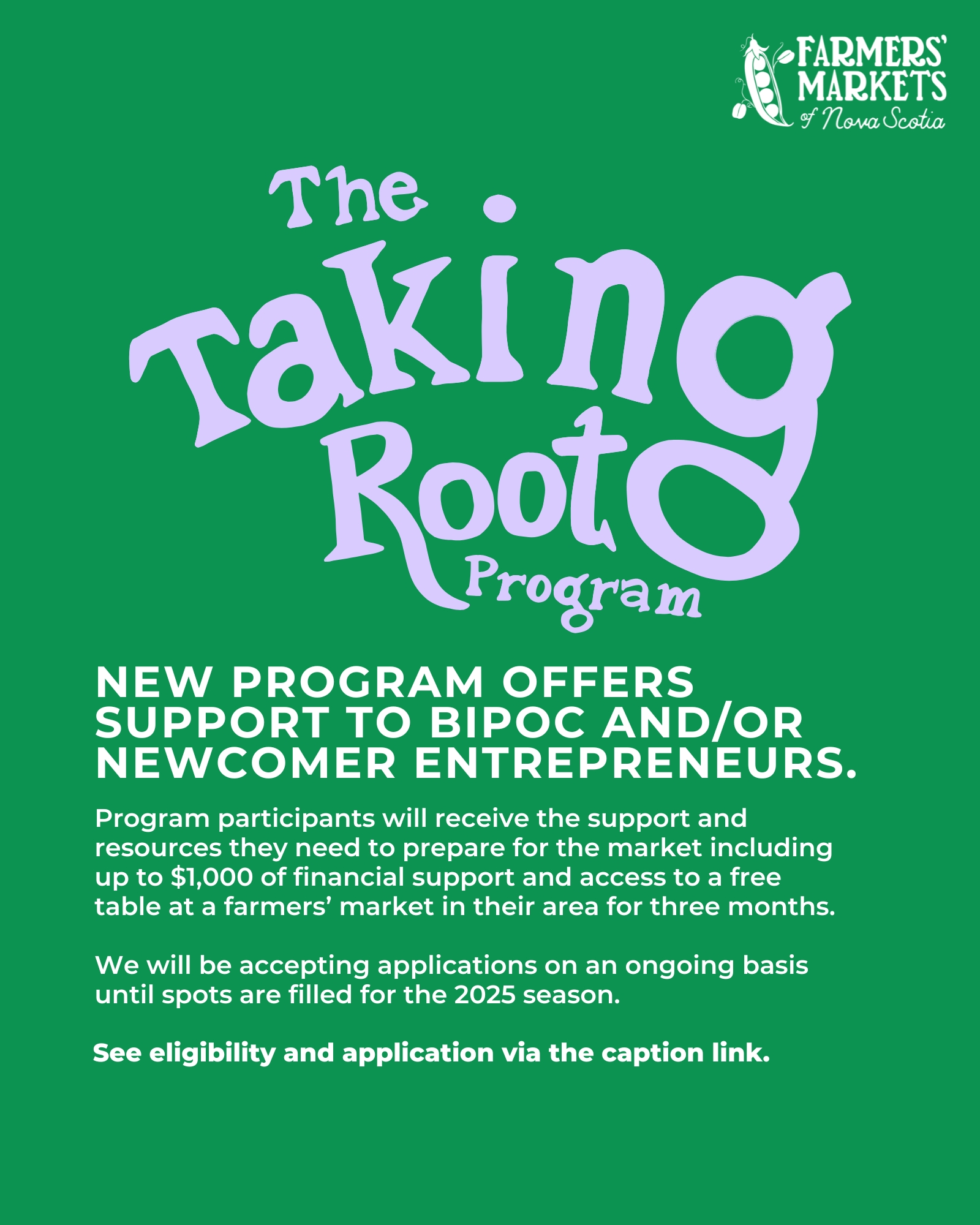 Farmers' - The Taking Root Program: A new program to support BIPOC and ...