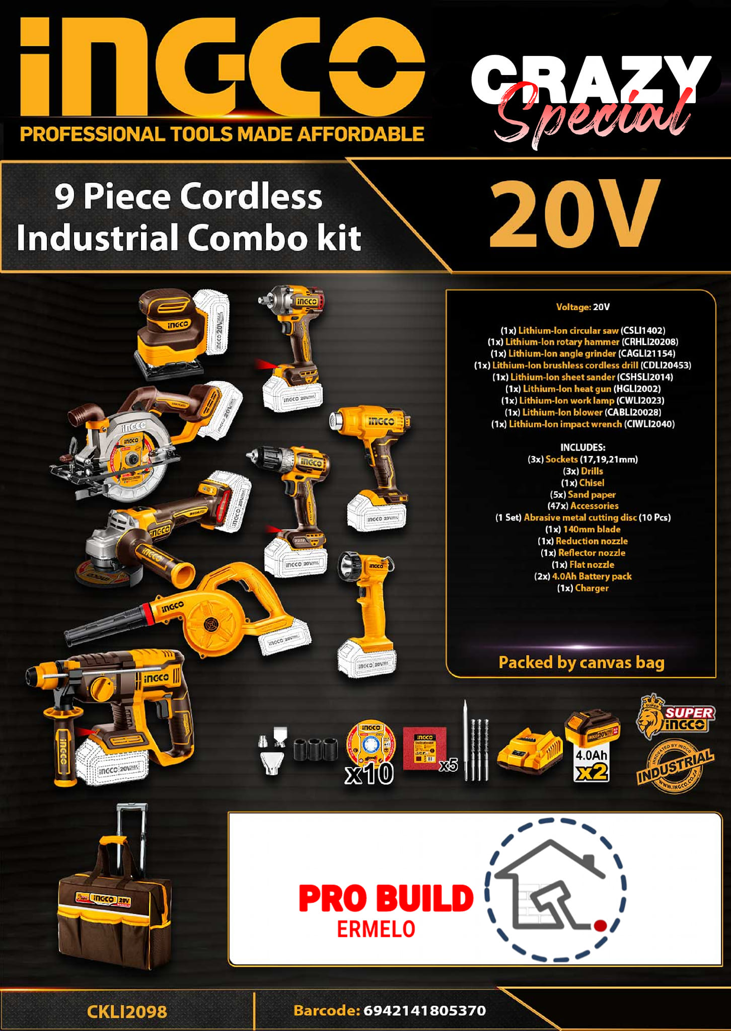 Probuild - 🚨 NEW STOCK NOW AVAILABLE 🚨 Get your hands on the INGCO 9 ...