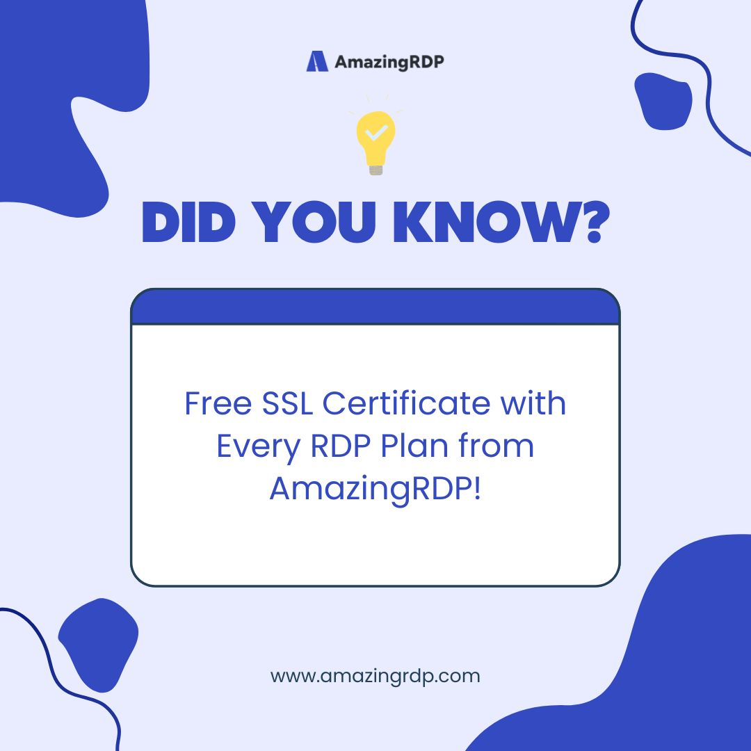 AmazingRDP - 🎯 Did You Know? 🔒 Free SSL Certificate with... | Facebook