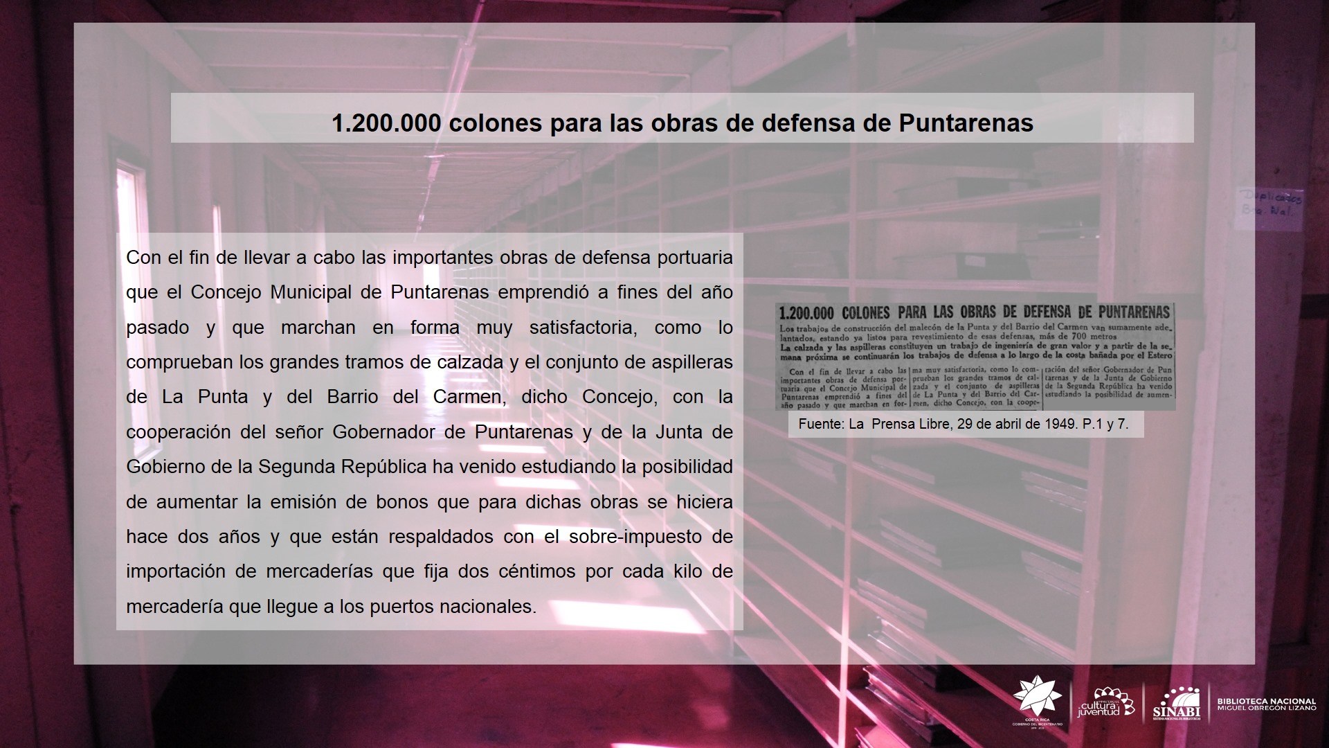 En 1949 destacaba la... - Biblioteca Nacional Costa Rica | Facebook
