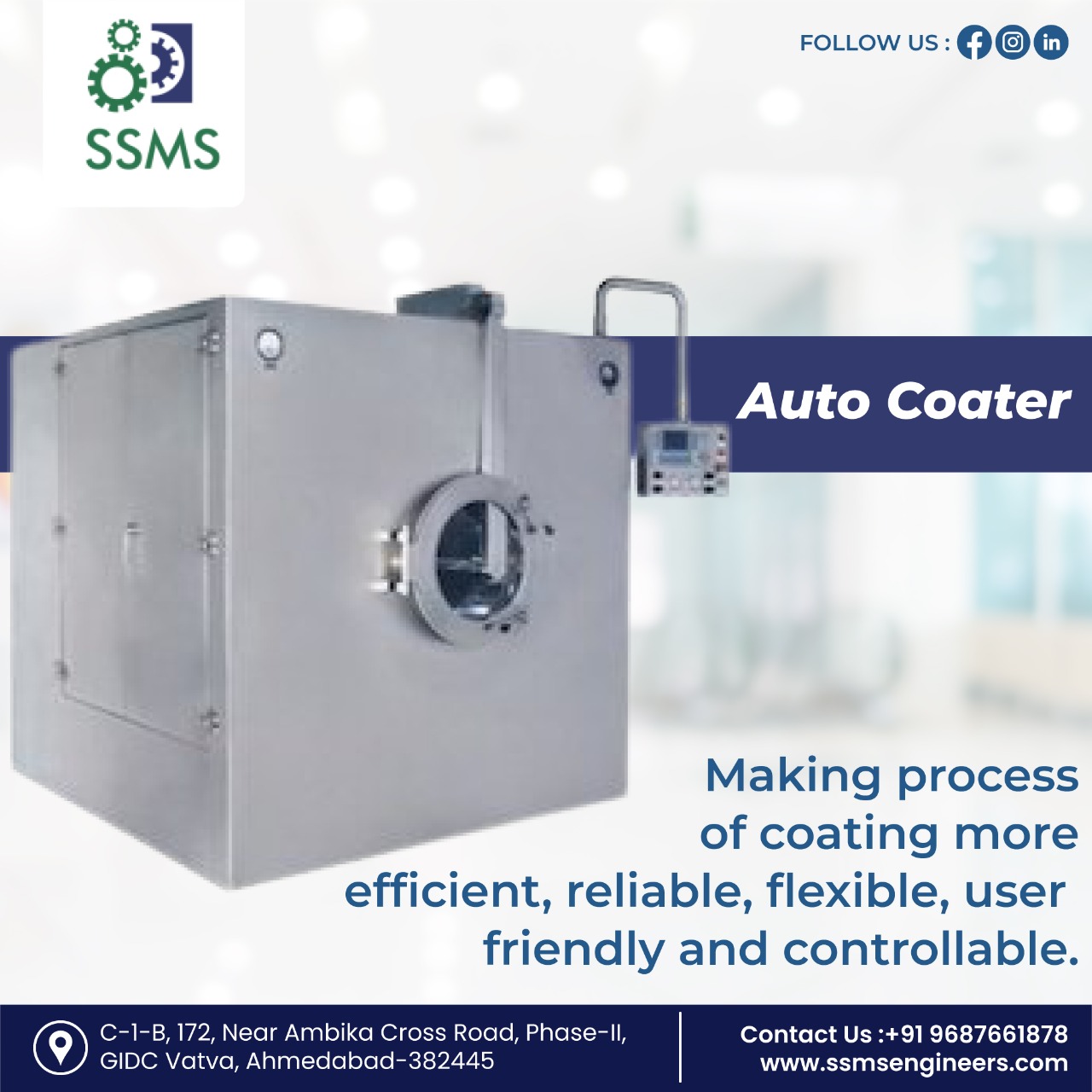 SSMS Engineers - Auto Coater Machines by SSMS, making tablet and pill ...