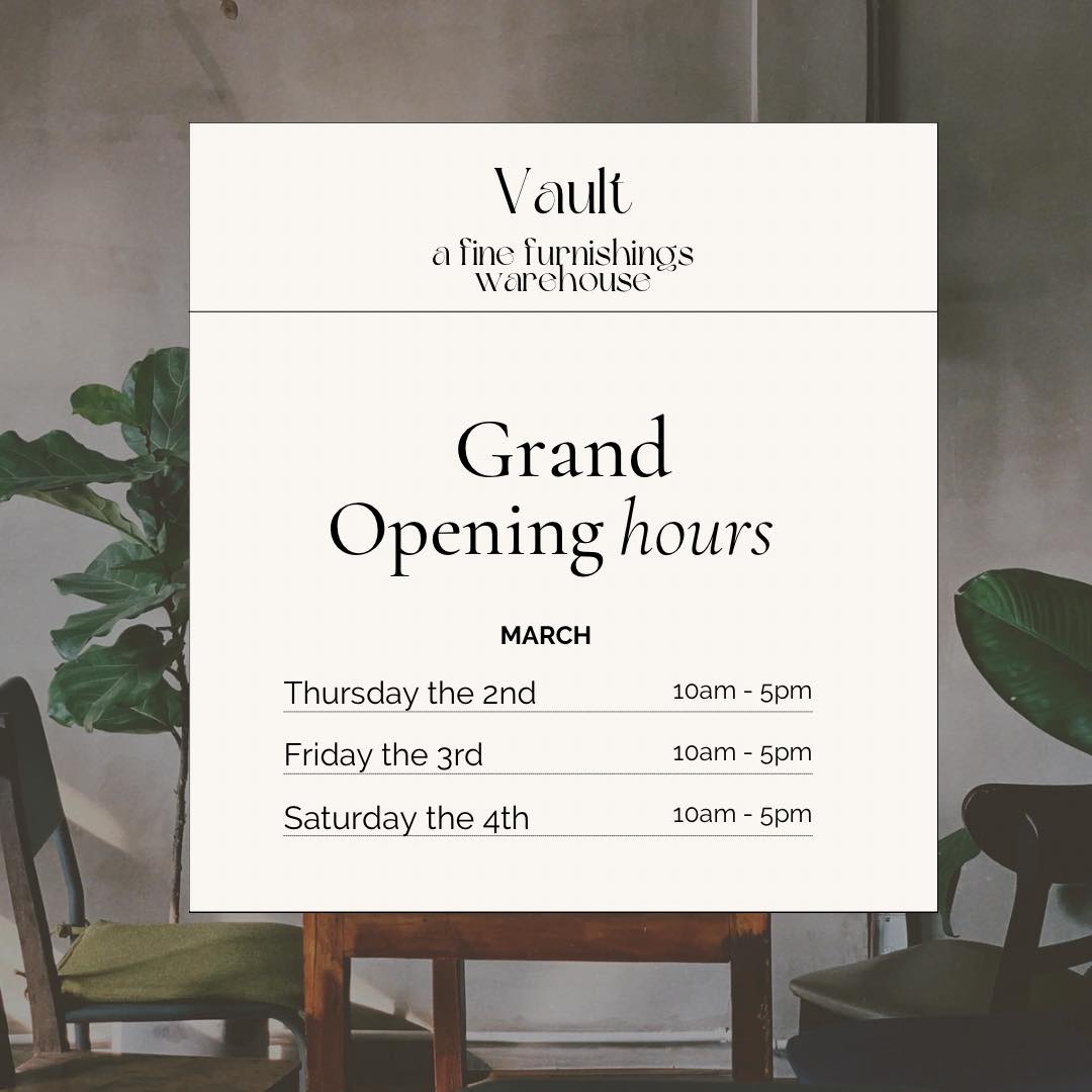 Vault - Join us for our Grand Opening - March sale, Thursday the 2nd ...