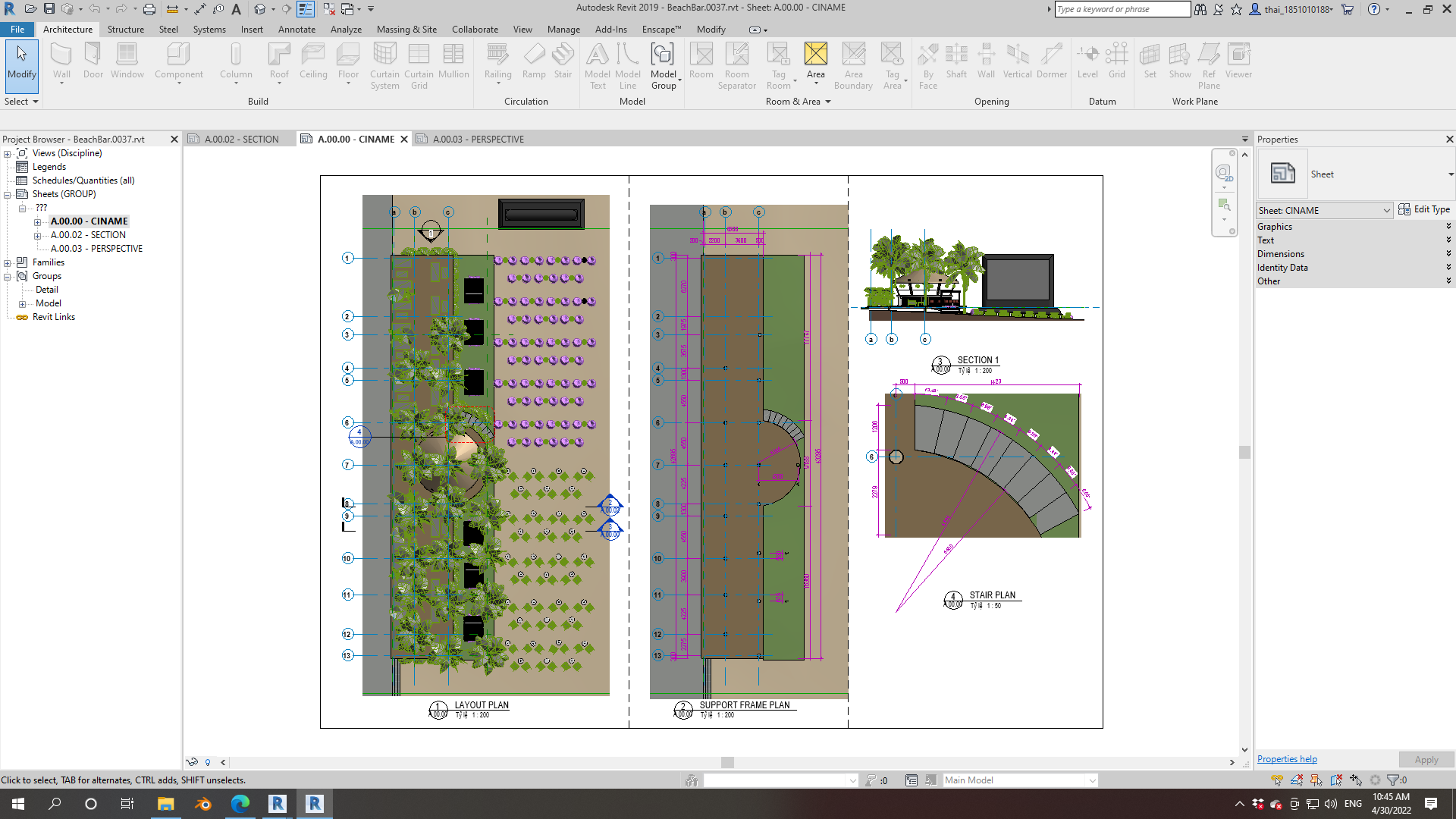 Infinity Revit - BEACH BAR Dự án mình làm gần 1 năm... | Facebook