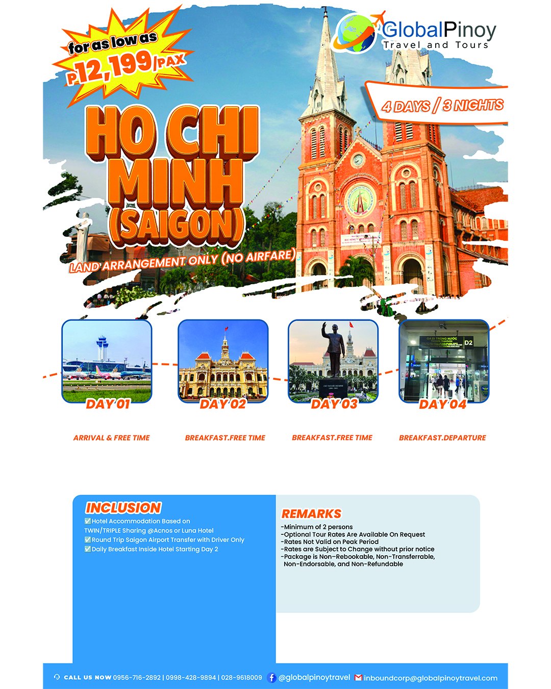Global - Ho Chi Minh (Saigon) 4D3N PHP 12,199 Per Person Land ...