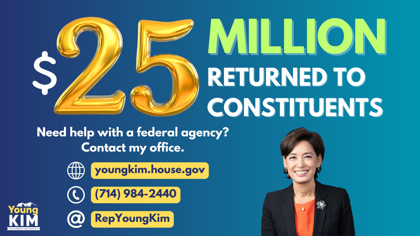 Proud that my team and I... - U.S. Representative Young Kim | Facebook