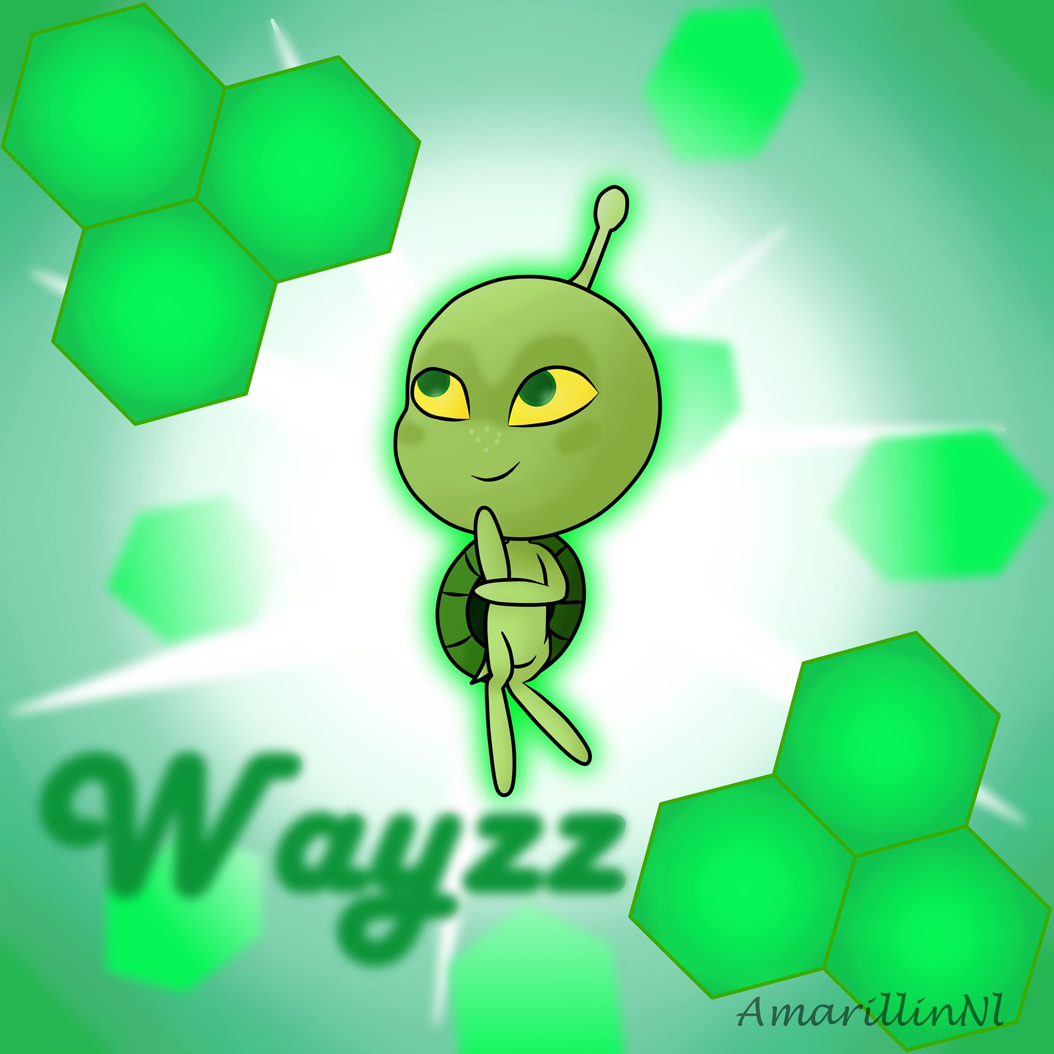 AmarillinNl - Un dibujo de Wayzz, de la serie Miraculous:...
