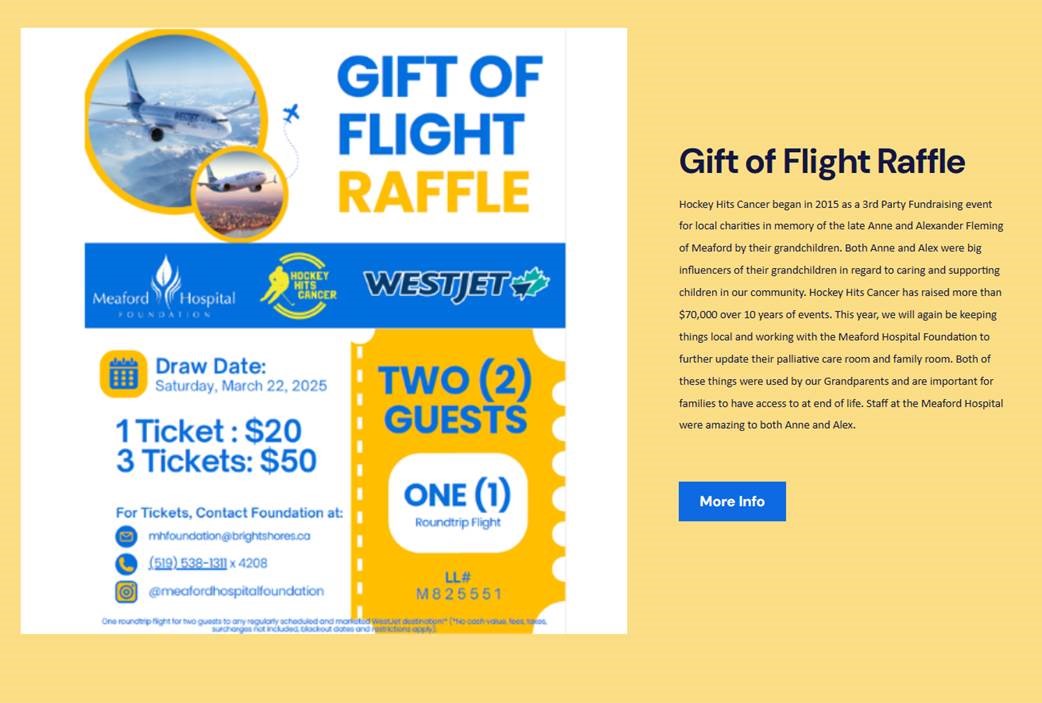 Meaford - 🎟️ Gift of Flight Raffle! ️ Want to win 2 round-trip flights ...