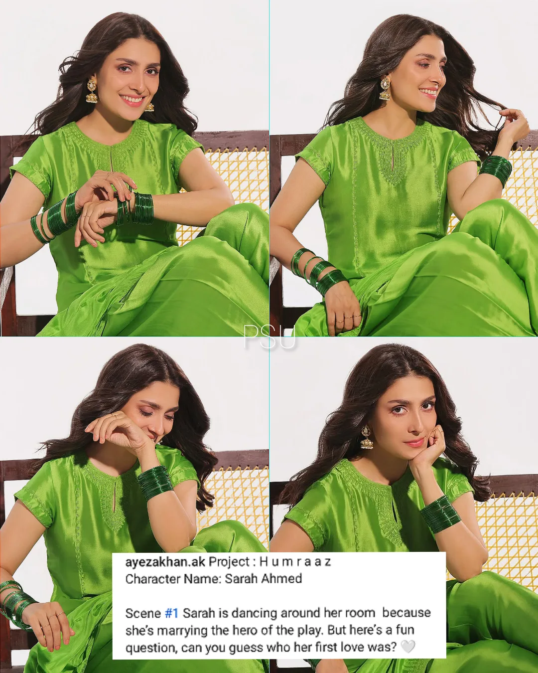 ayeza khan chupke chupke green dress A fan on Twitter told how much she's loving her new character, Meenu's dressing in the Ramzan play 'Chupke Chupke' and Ayeza gave her some great news! The actress is all VS: Active