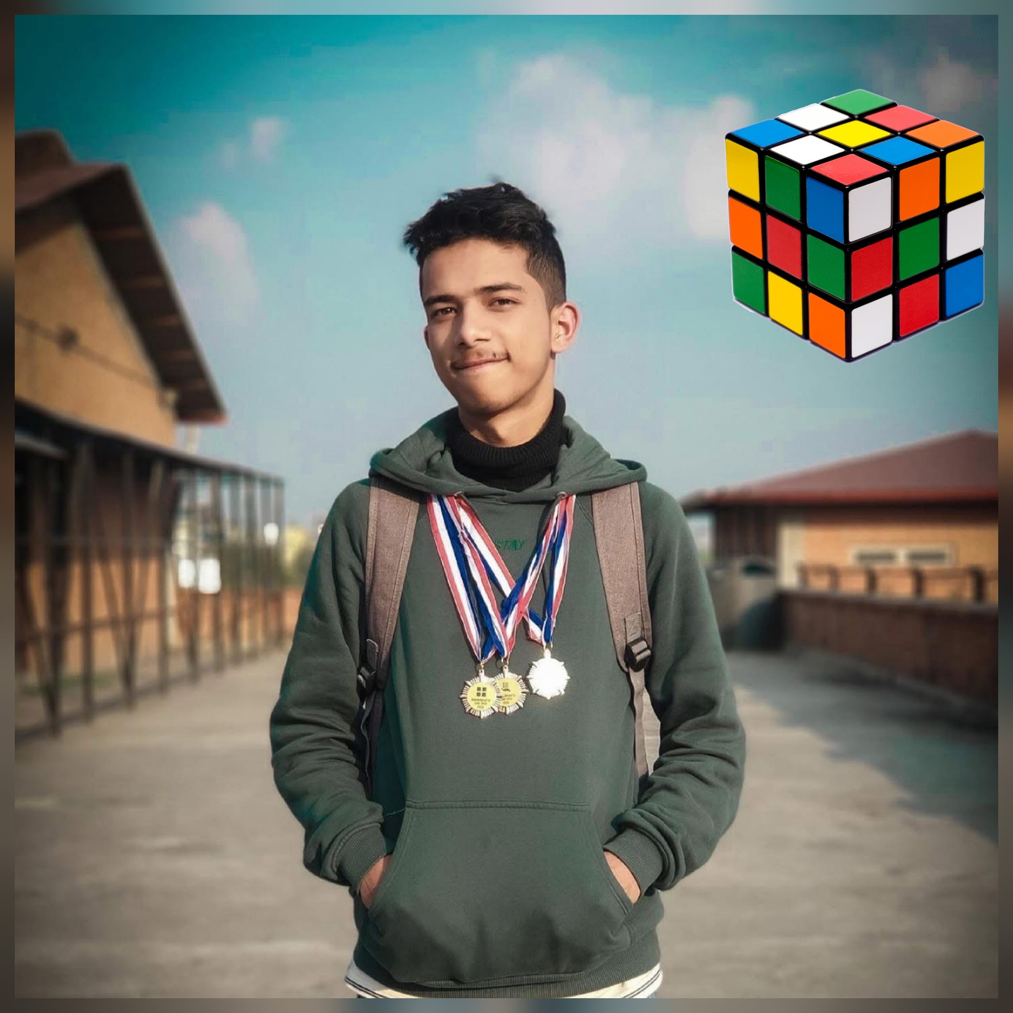 Routine - Wow...Ankit Sanjel is representing Nepal in the Rubiks Cube ...