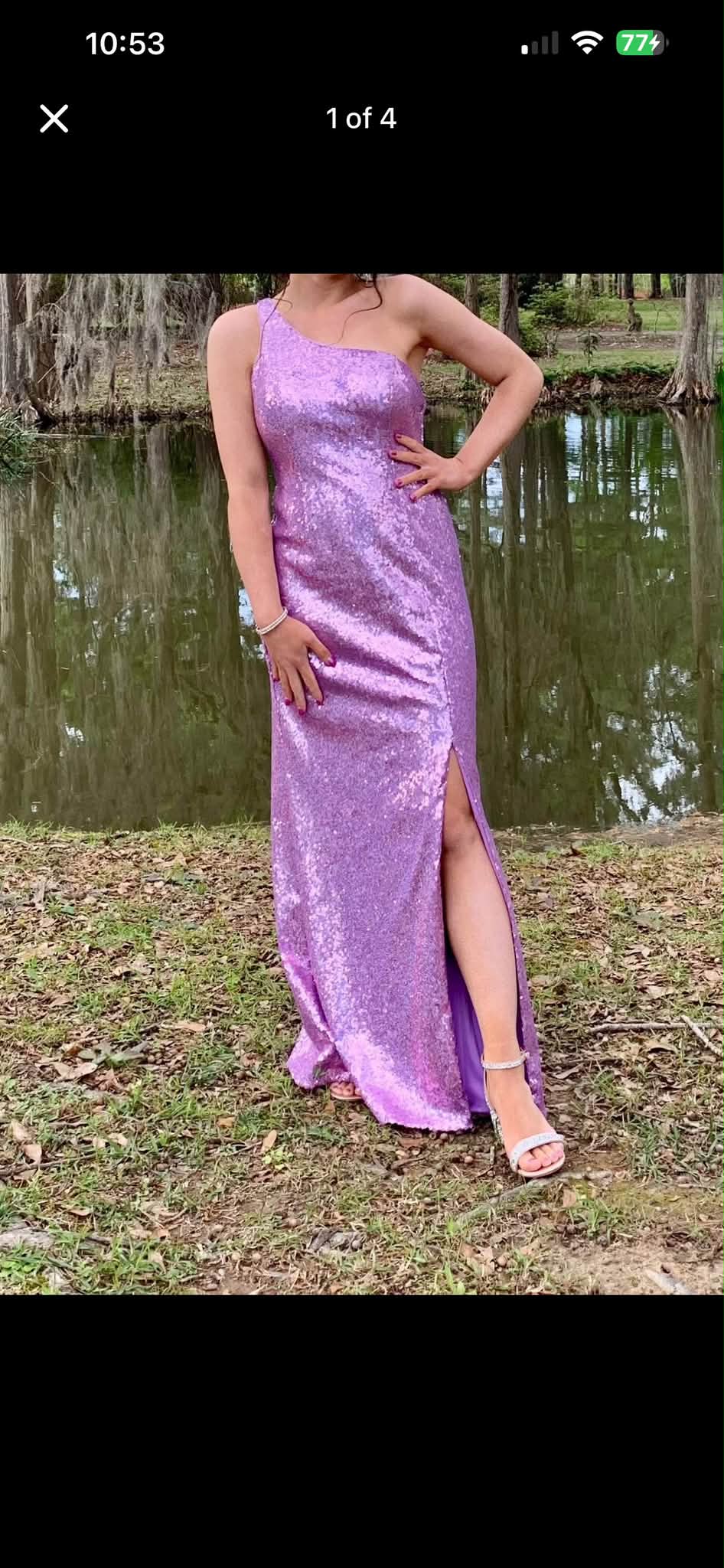 alissa violet brown dress Purple sequined pageant for sale PremiumLeather Lennart Dresser (Black) - Size:9/10